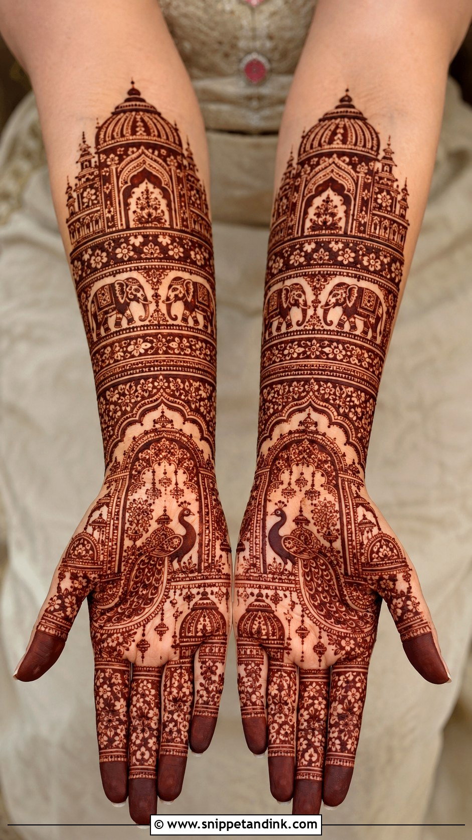 Royal Bridal Mehndi Design - Snippet and Ink - 35 New Bridal Mehndi Designs