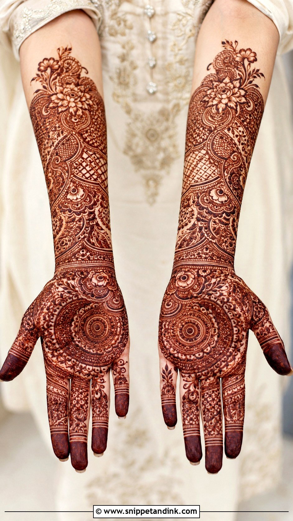 Royal Bridal Mehndi Design - Snippet and Ink - 35 Stylish Mehndi Designs
