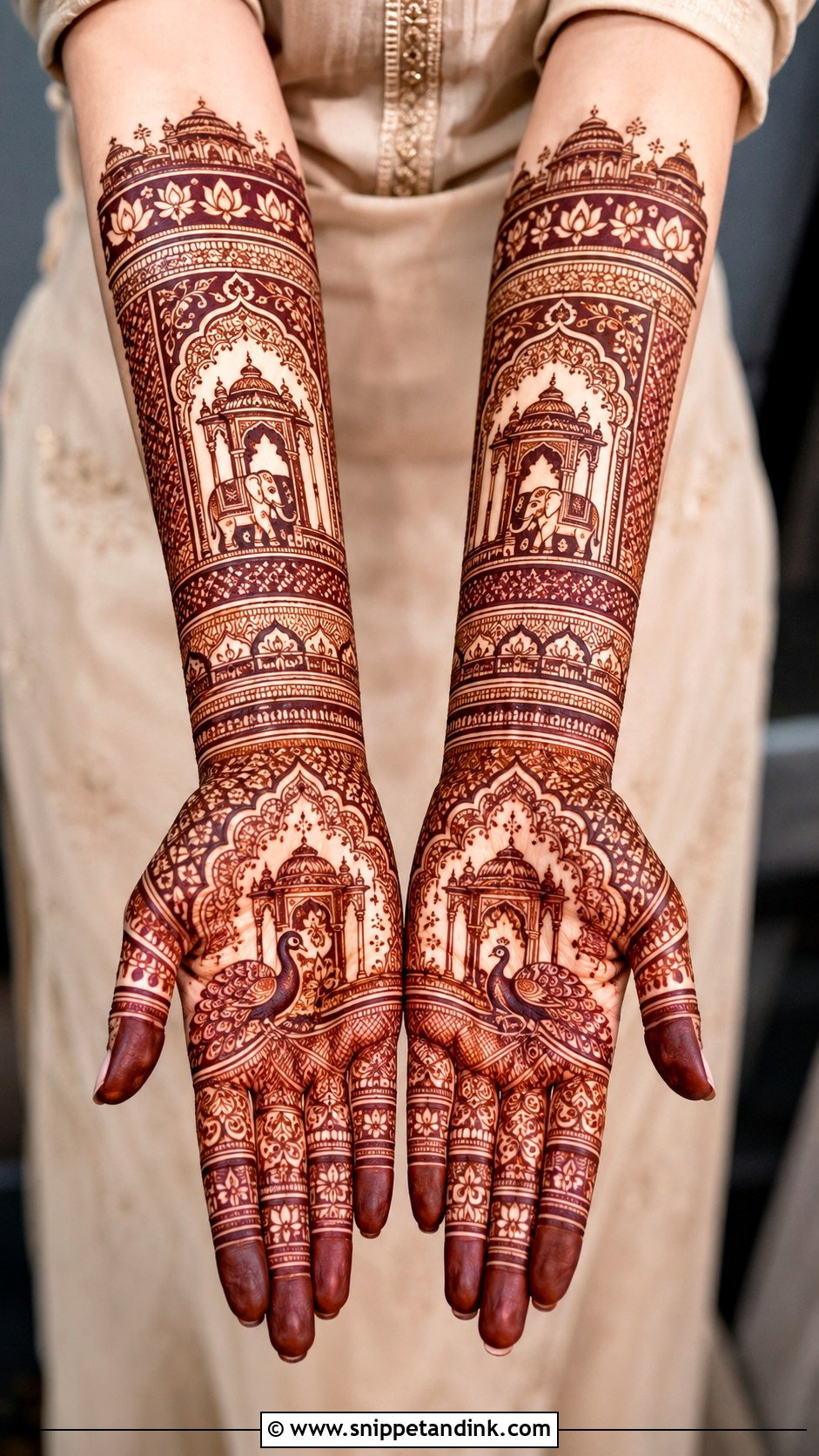 Royal Bridal Mehndi Design - Snippet and Ink - 35 Wedding Mehndi Designs
