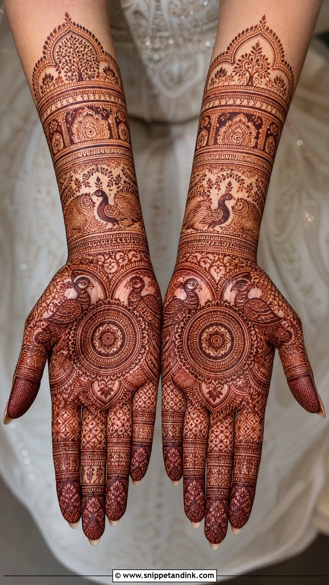 Royal Bridal Mehndi Design - Snippet and Ink - 20 Bride Hand Mehndi Designs