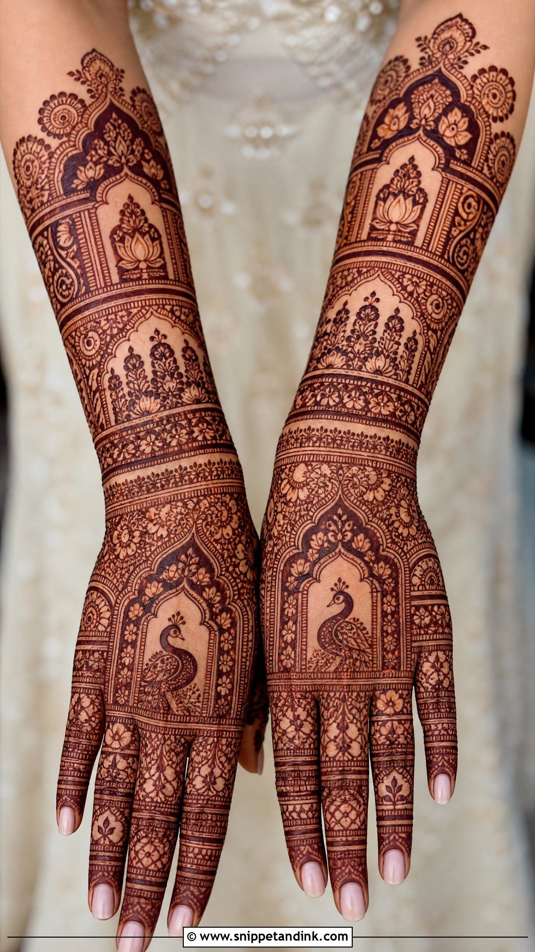 Royal Bridal Mehndi Design Back Hand - Snippet and Ink - 20 Bridal Mehndi Designs for Back Hand