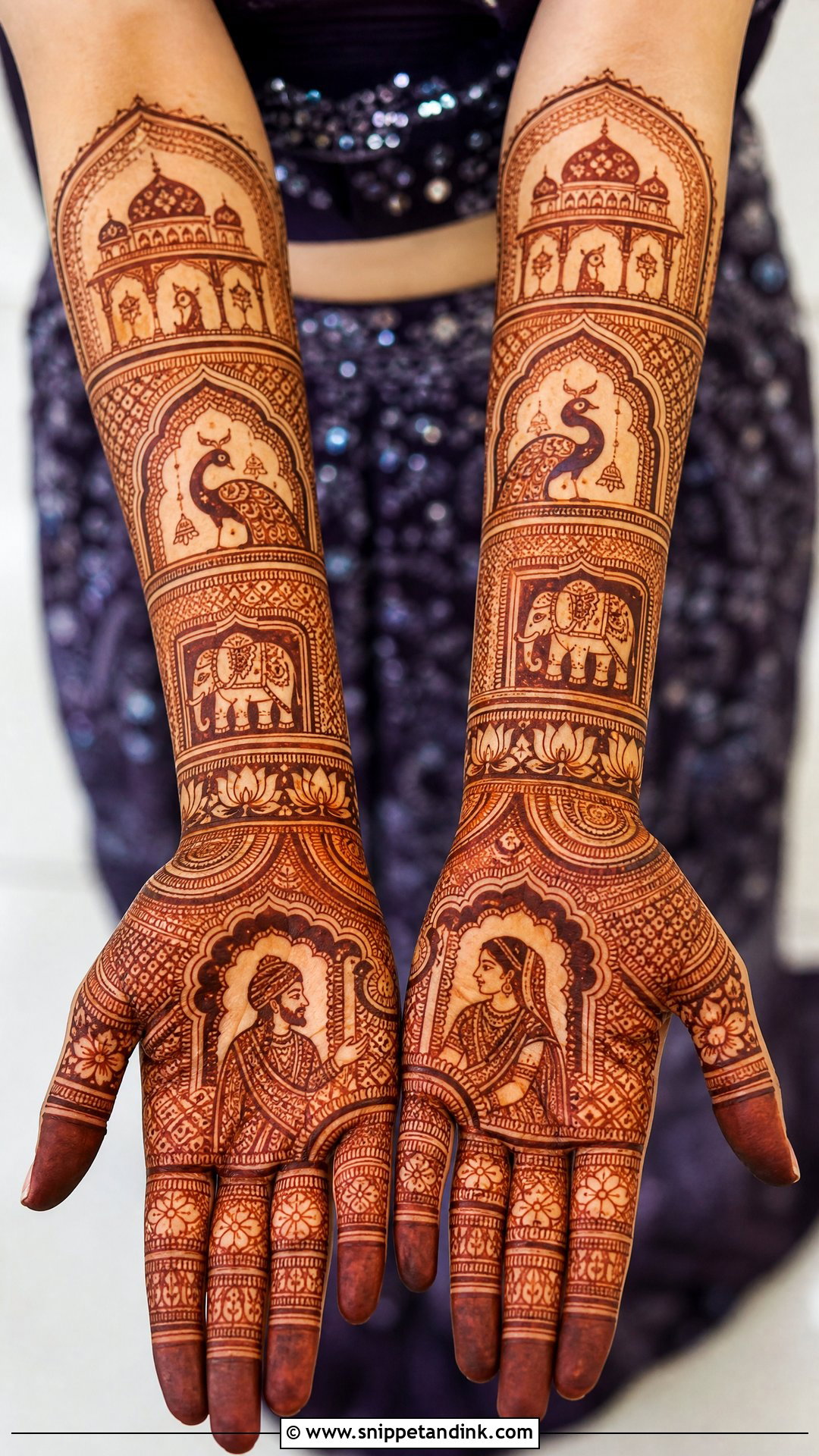 Royal Bridal Mehndi Design - Snippet and Ink - 20 Bridal Dulhan Mehndi Designs