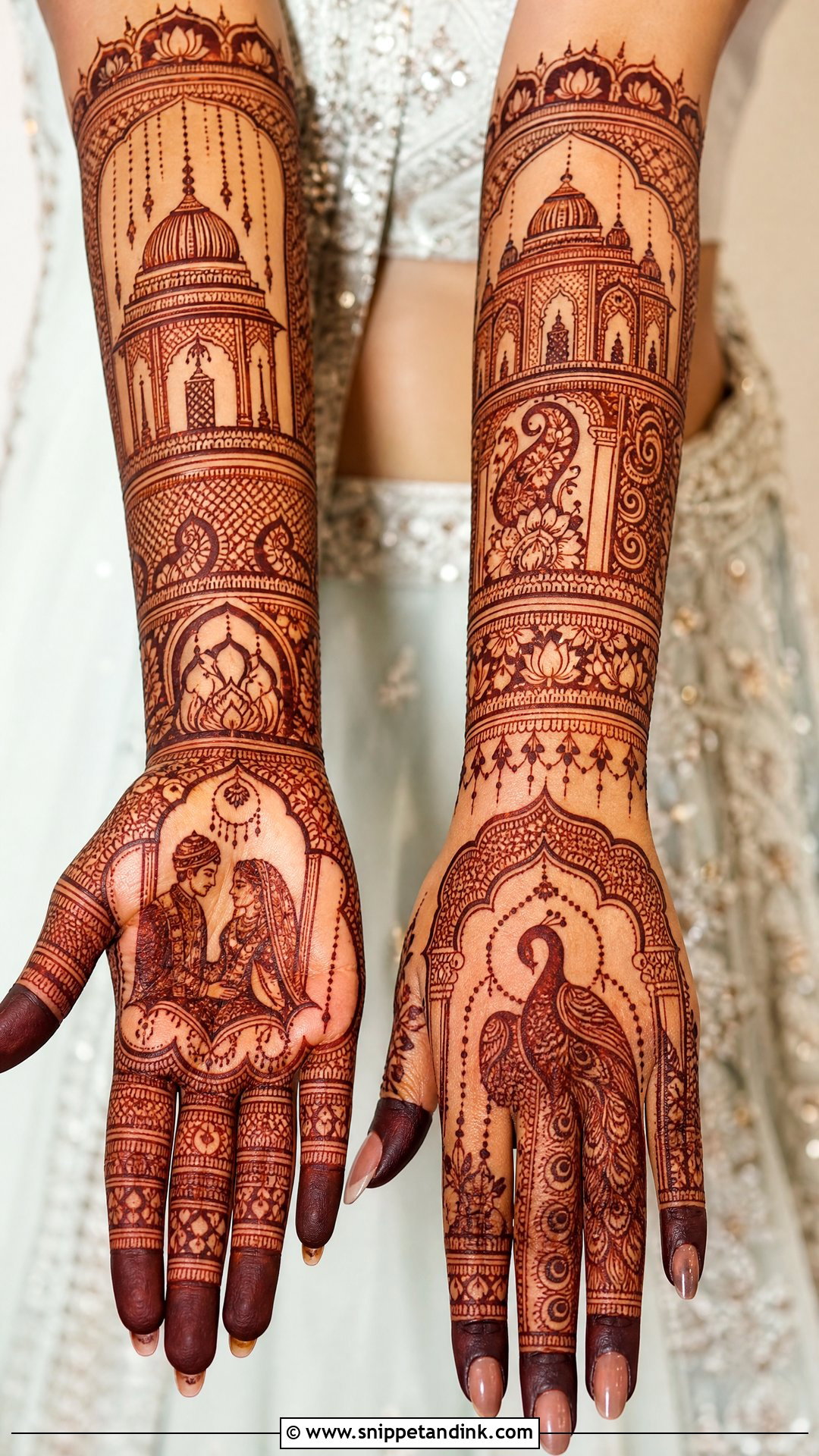Royal Bridal Mehndi Front And Back - Snippet and Ink - 20 Bridal Mehndi Designs Front and Back