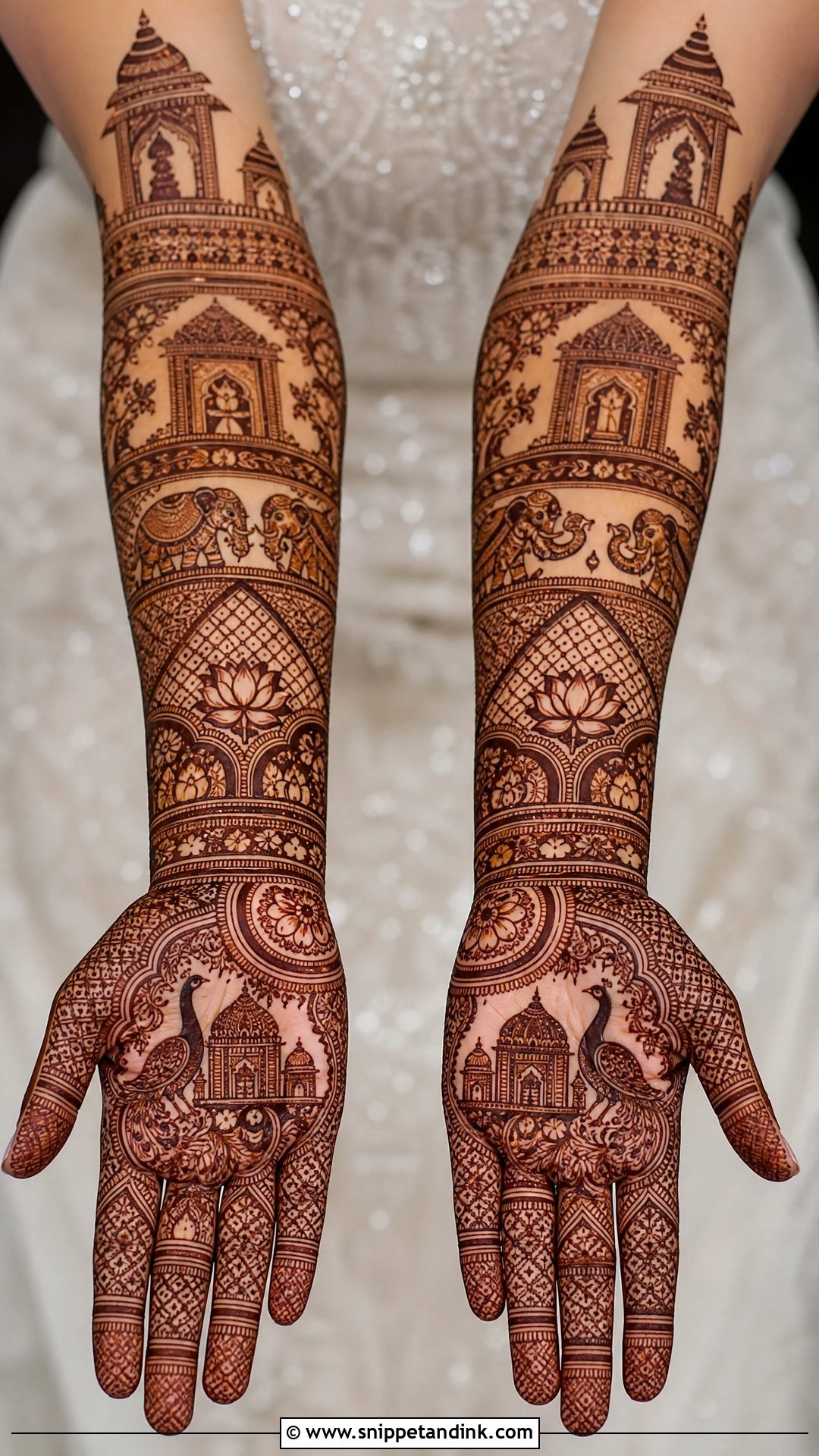 Royal Bridal Wedding Henna Design - Snippet and Ink - 30 Wedding Henna Designs