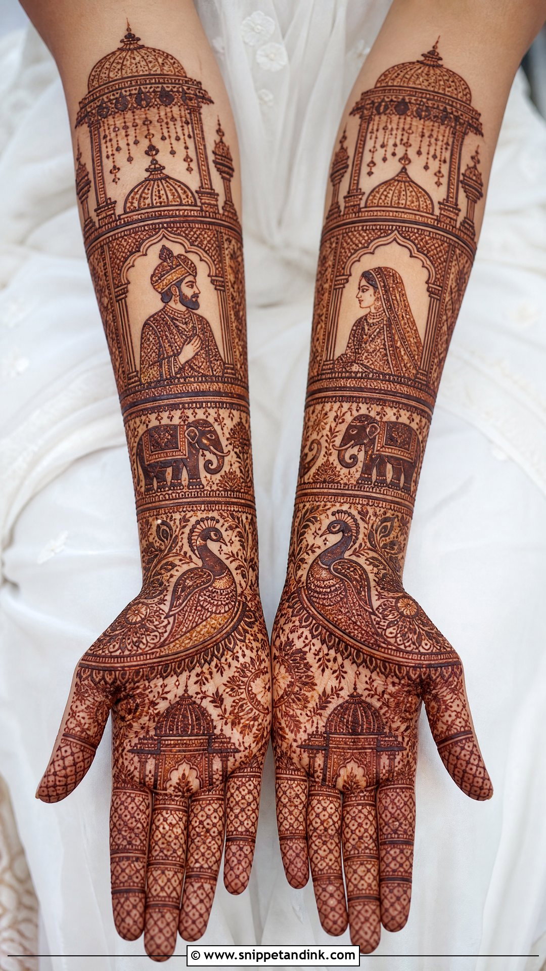 Royal Bride Groom Mehndi Design - Snippet and Ink - 20 Bride Groom Mehndi Designs