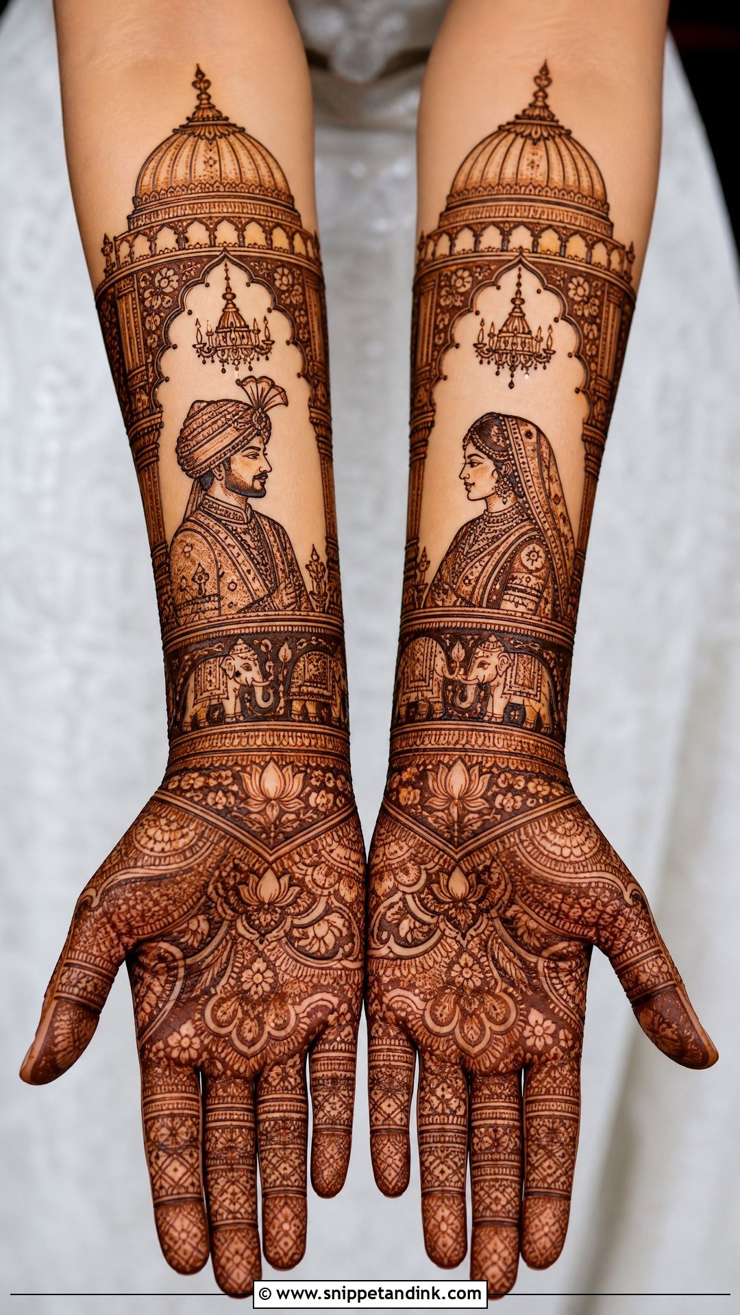 Royal Dulha Dulhan Mehndi Design - Snippet and Ink - 30 Dulha Dulhan Mehndi Designs