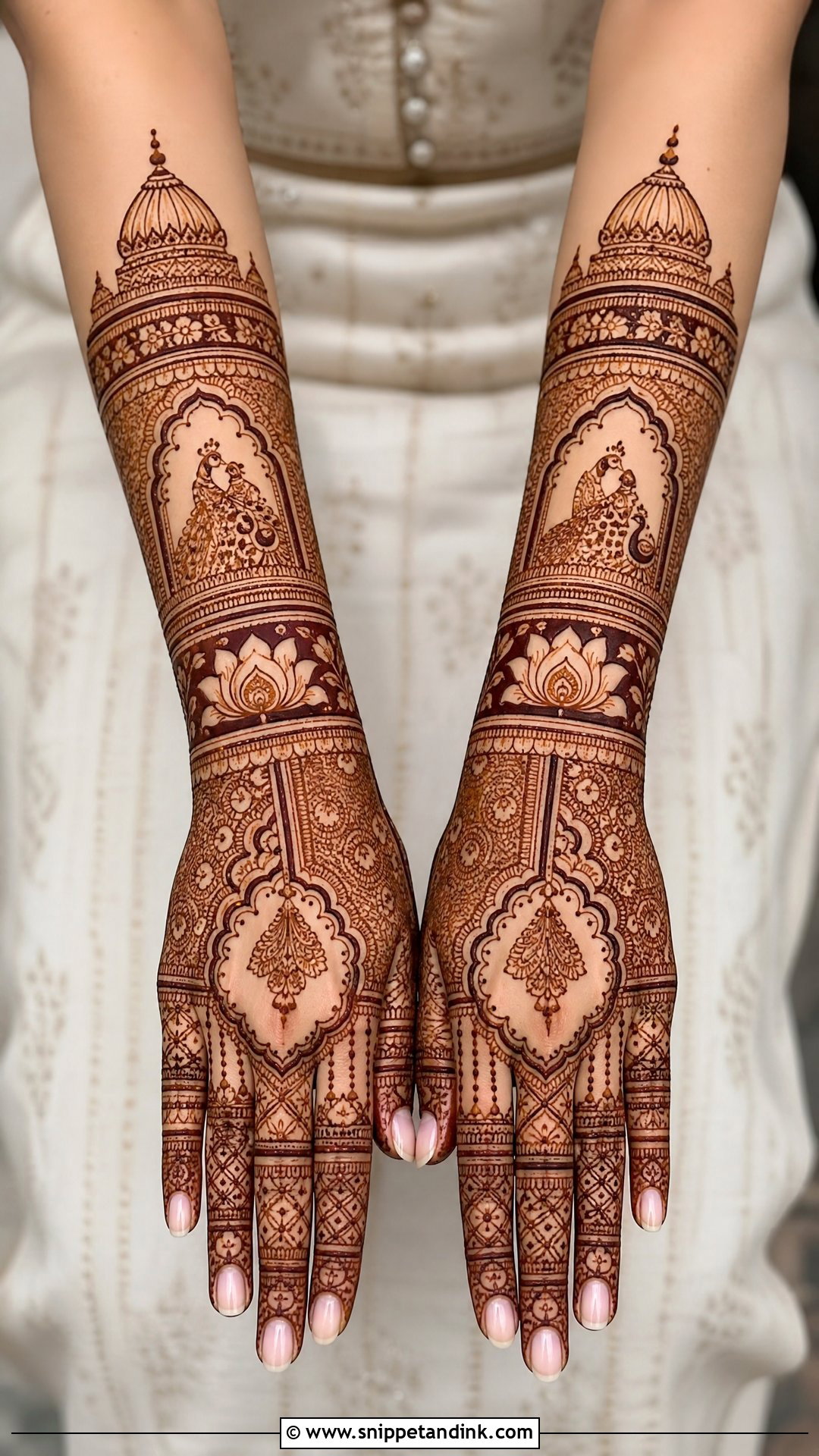 Royal Dulhan Back Hand Mehndi Design - Snippet and Ink - 25 Dulhan Back Hand Mehndi Designs
