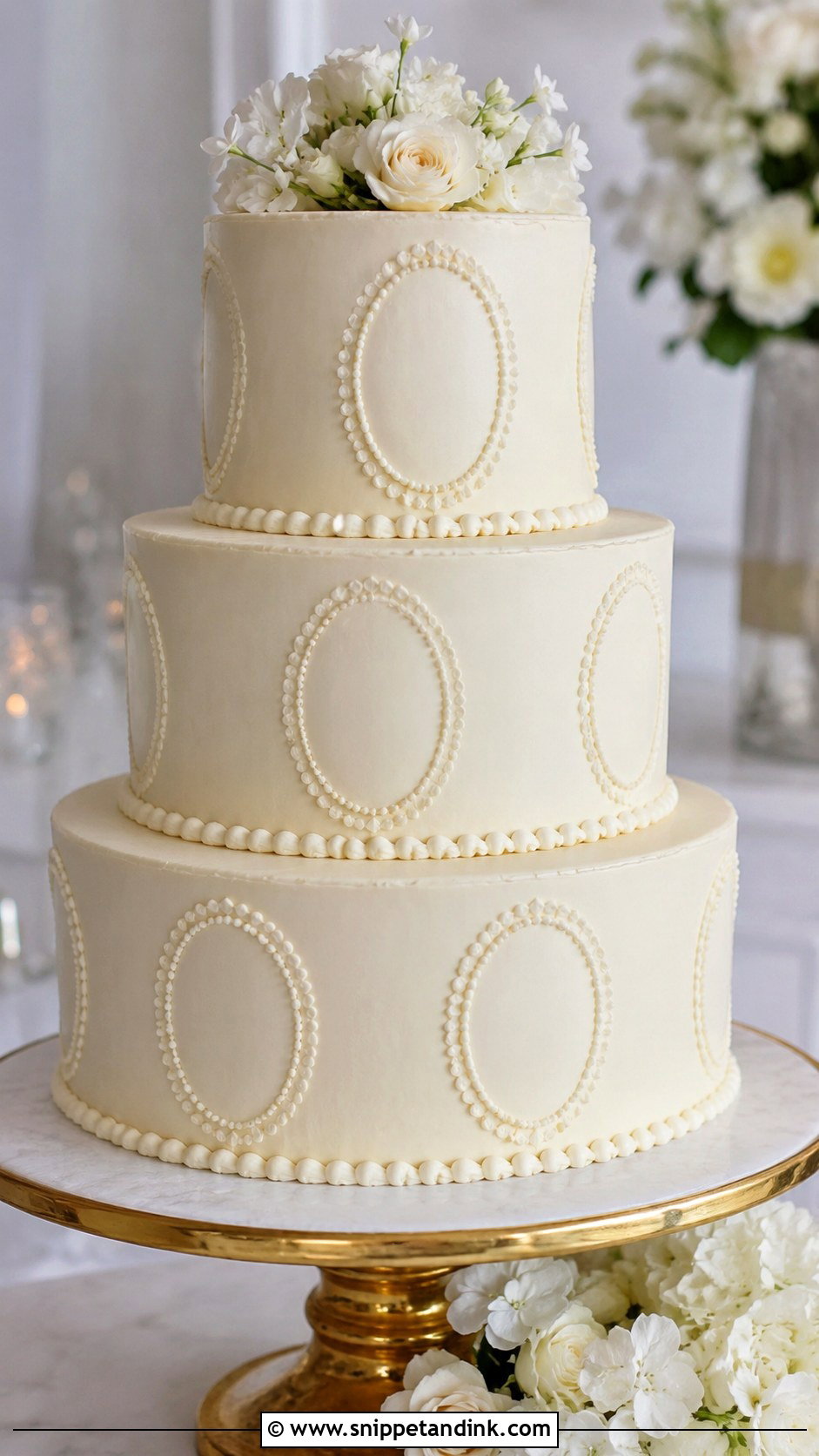 Royal Icing Wedding Cake - Snippet and Ink - 20 Traditional Piping Wedding Cake Ideas