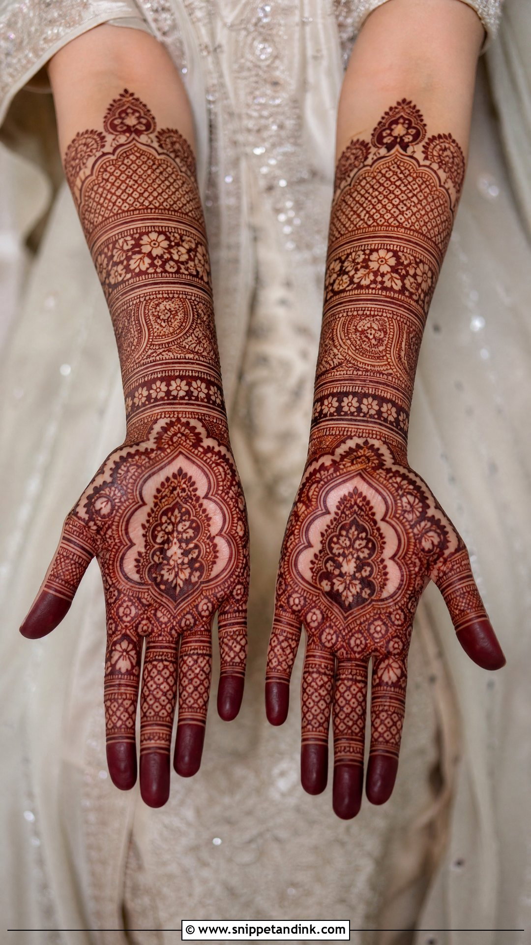 Royal Nikkah Mehndi Design - Snippet and Ink - 30 Nikkah Mehndi Designs