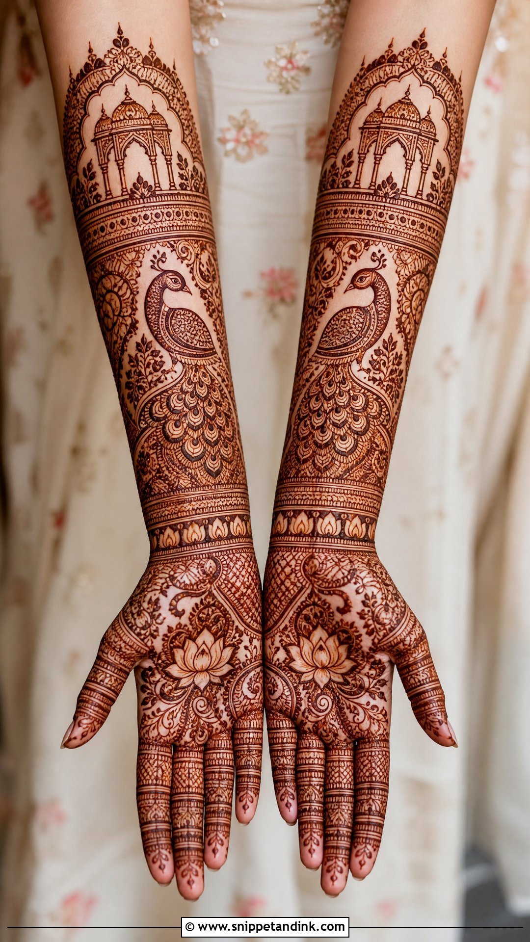 Royal Peacock Bridal Mehndi Design - Snippet and Ink - 20 Bridal Unique Mehndi Design Ideas