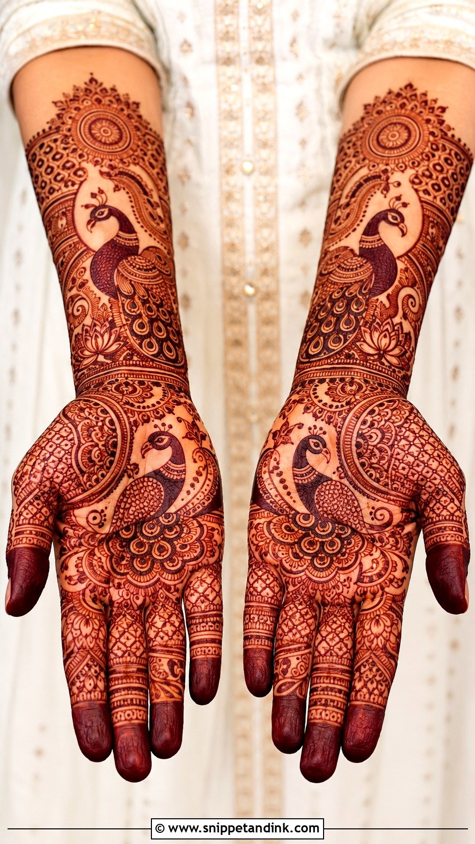 Royal Peacock Mehndi Design - Snippet and Ink - 35 Peacock Mehndi Designs