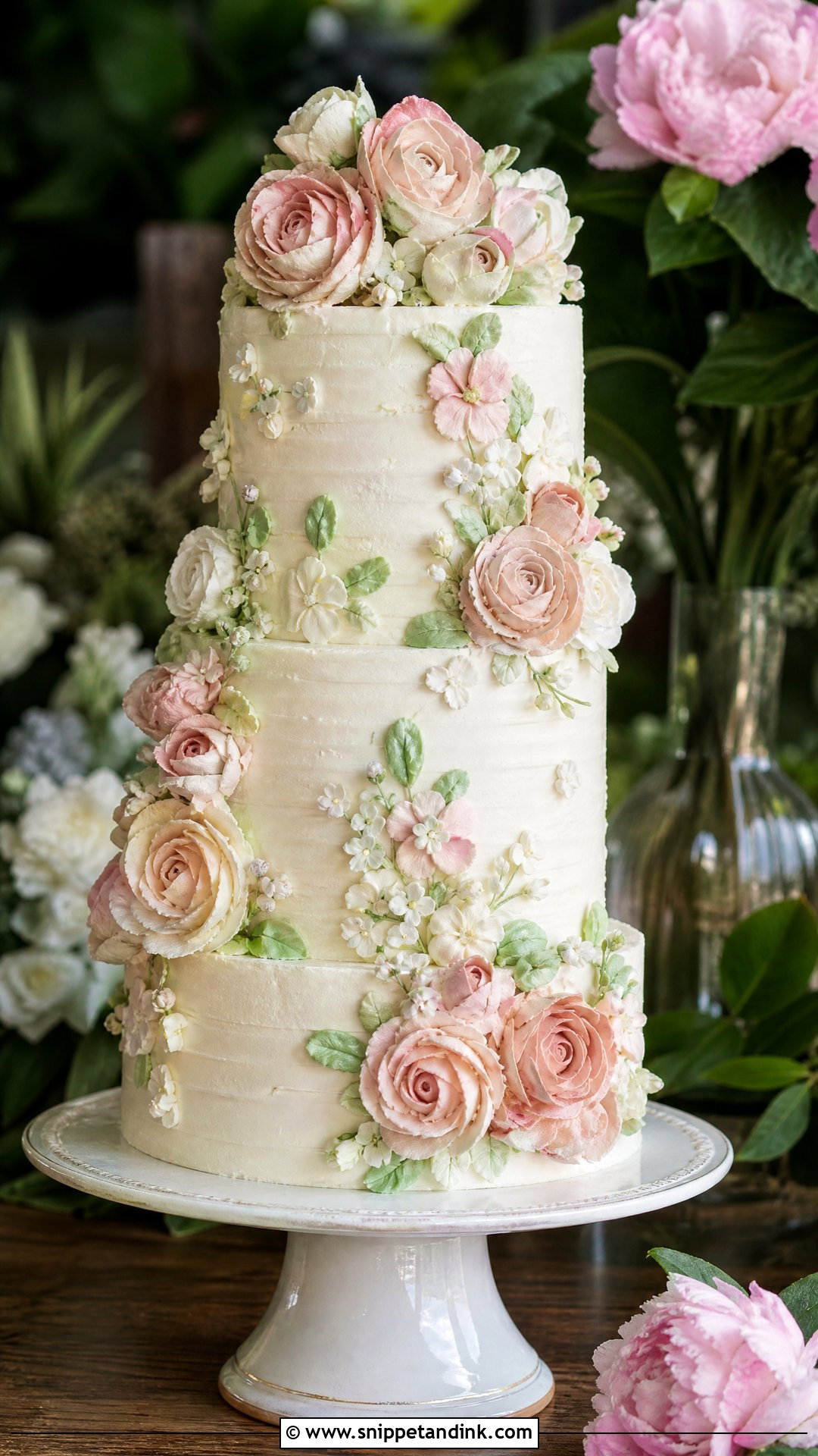 Royal Wedding Cake With Buttercream Flowers - Snippet and Ink - 20 Royal Wedding Cake Ideas