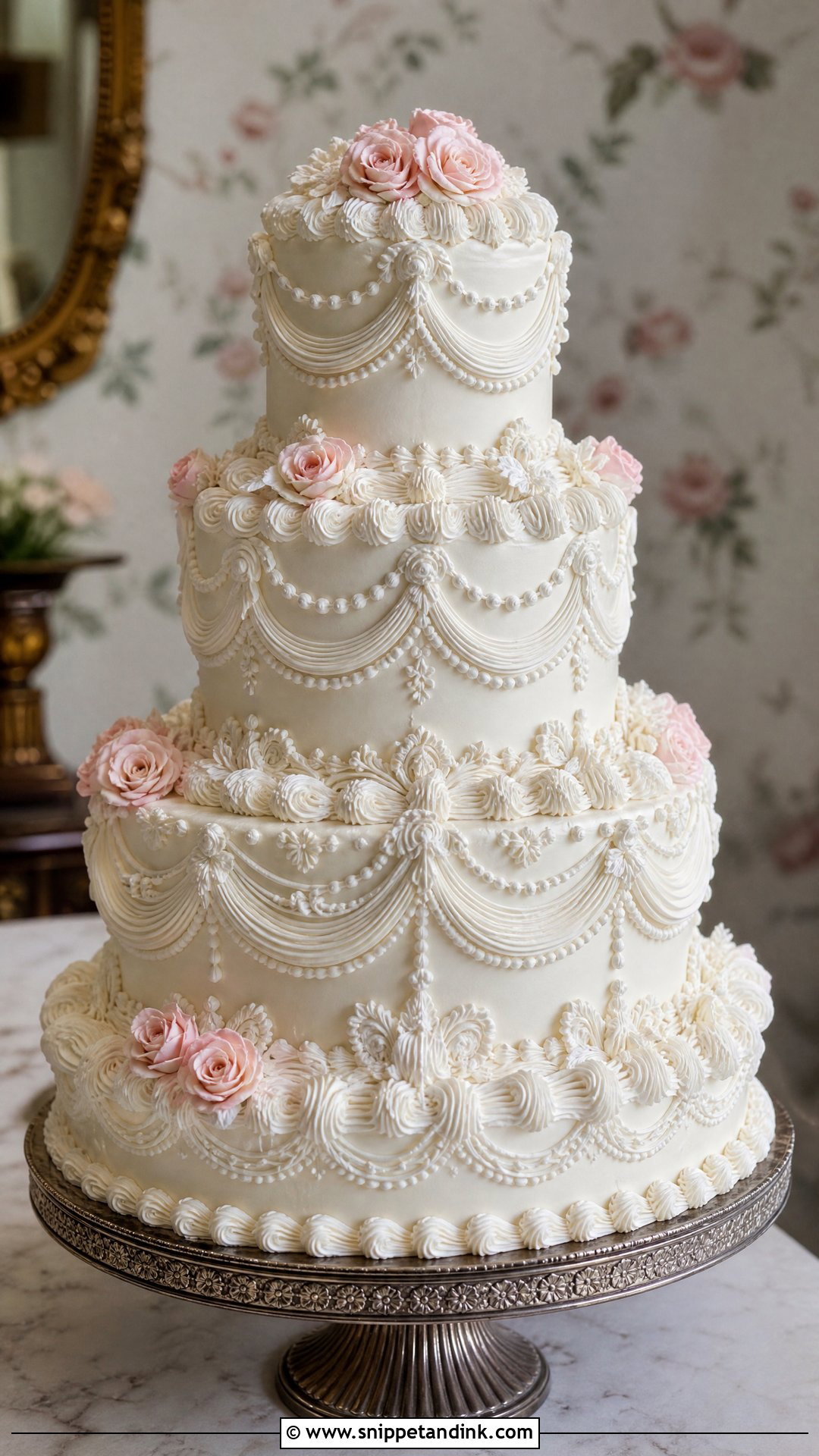 Royal Wedding Cake With Lambeth Piping - Snippet and Ink - 20 Royal Wedding Cake Ideas