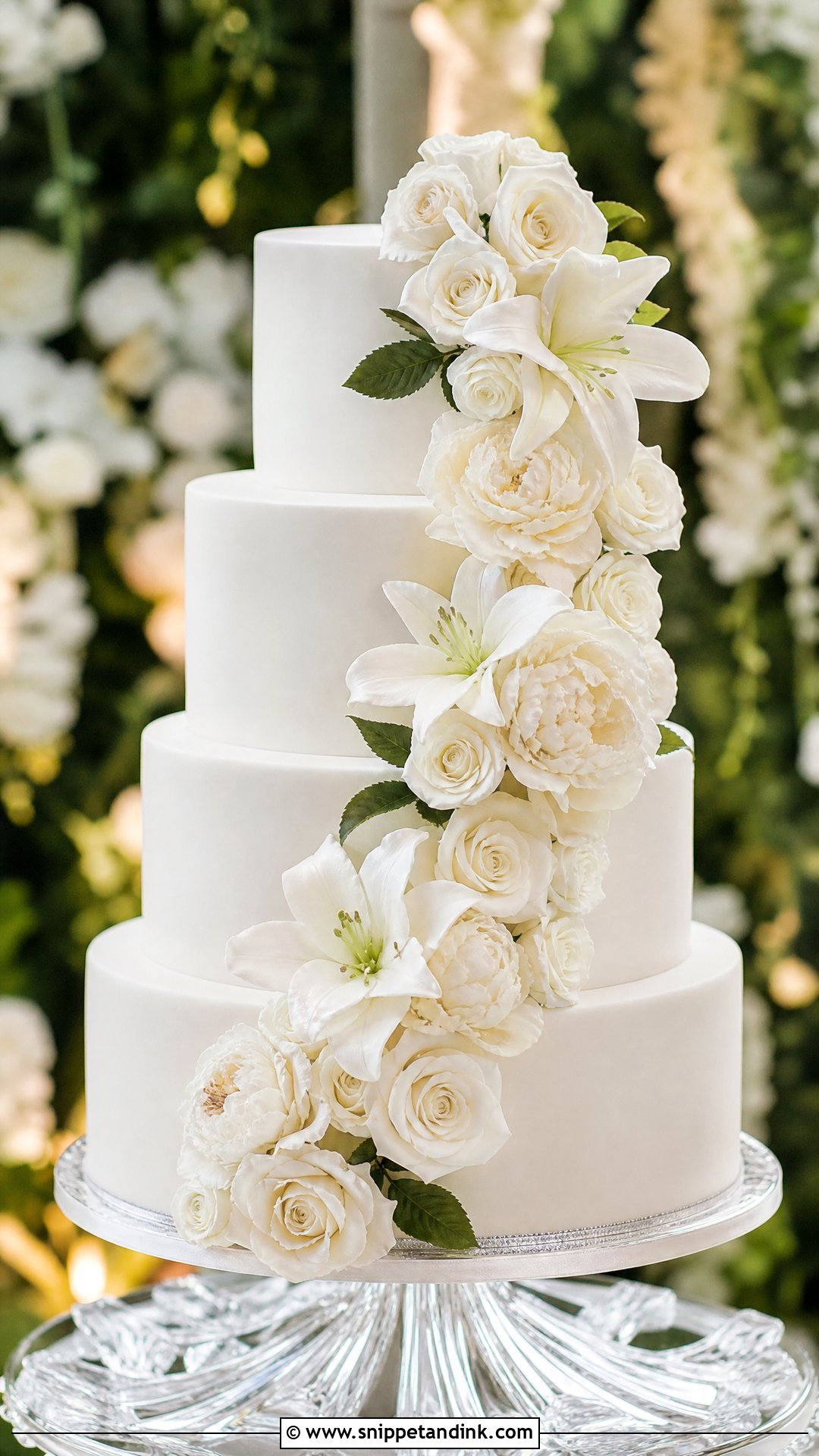 Royal Wedding Cake With Sugar Flowers - Snippet and Ink - 20 Royal Wedding Cake Ideas