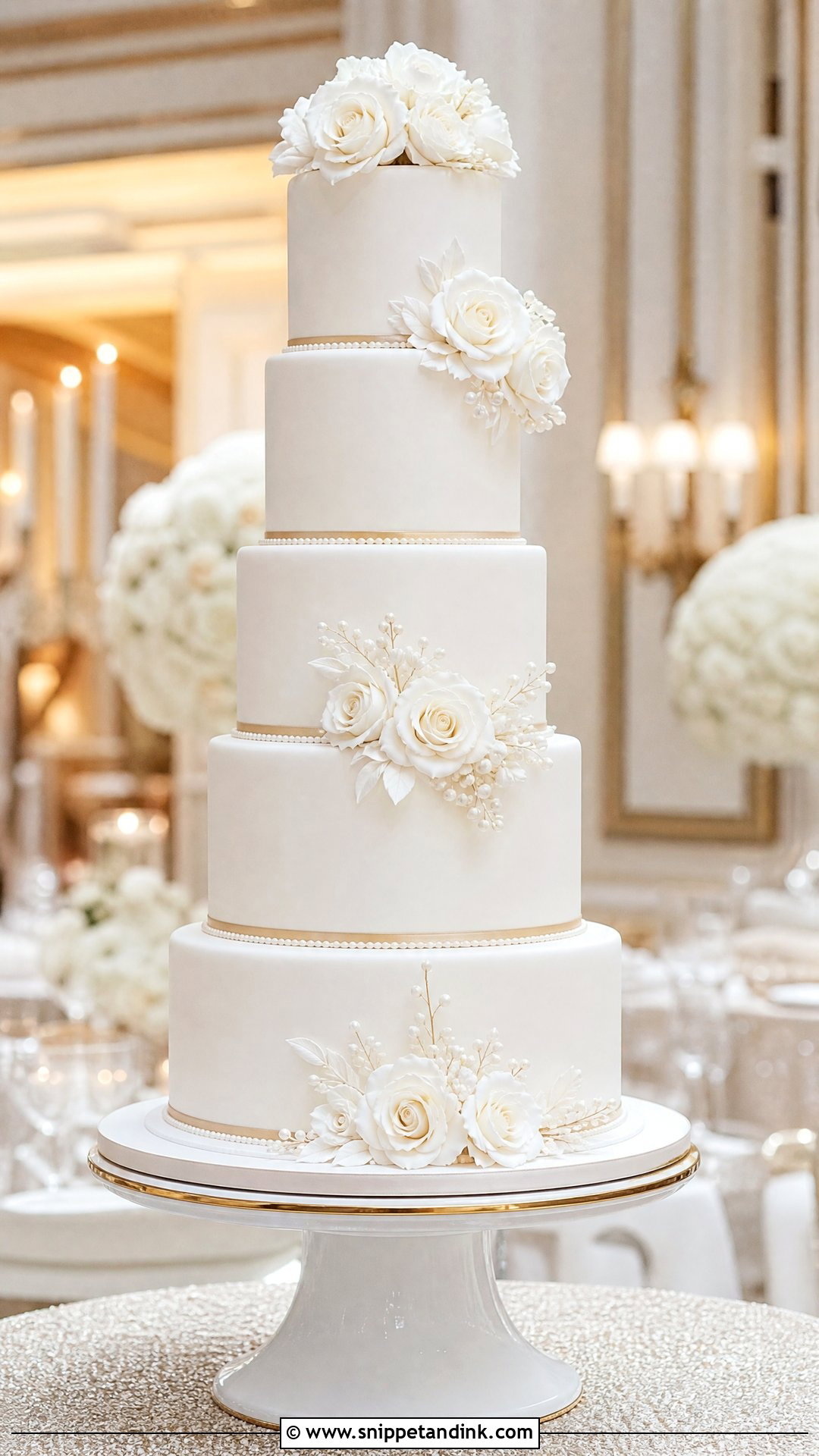 Royal Wedding Cake With Tall Tiers - Snippet and Ink - 20 Royal Wedding Cake Ideas