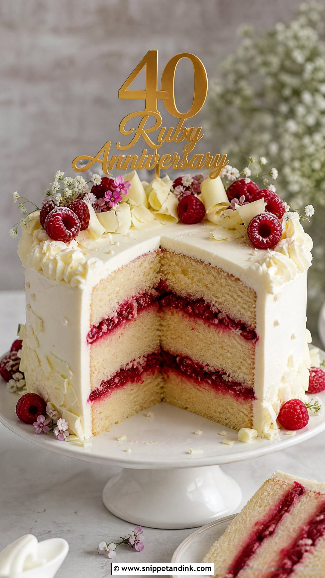 Ruby Raspberry Anniversary Cake - Snippet and Ink - 20 Ruby Anniversary Cake Ideas