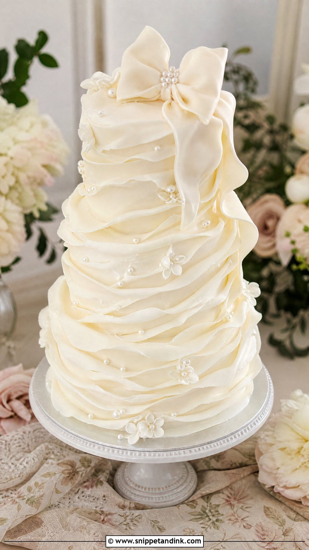 Ruffle Wedding Cake - Snippet and Ink - 20 Let Them Eat Cake Aesthetic Ideas for Wedding