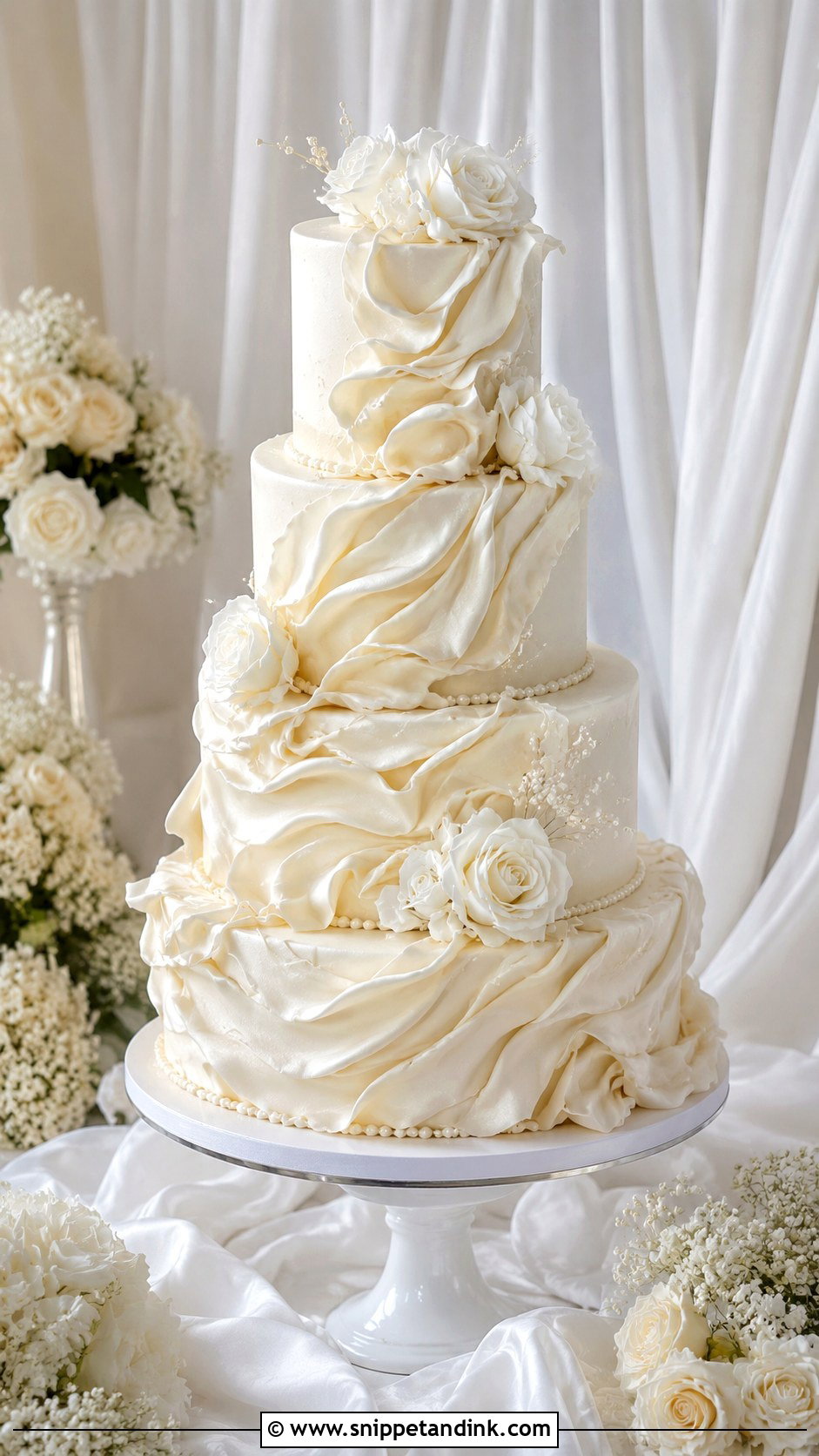 Ruffle Wedding Cake - Snippet and Ink - 20 Pretty Cakes for Wedding