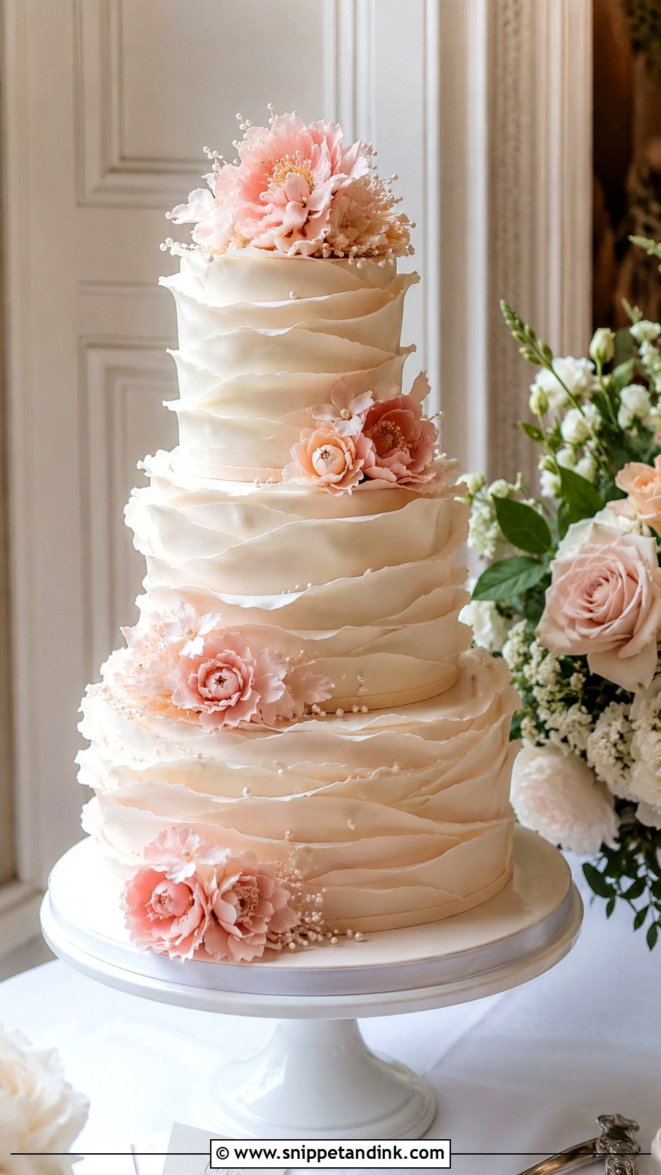 Ruffle Wedding Cake - Snippet and Ink - 20 Uk Cake Design Ideas for Wedding