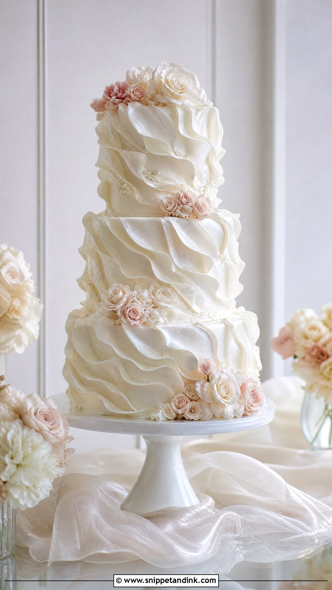 Ruffle Wedding Cake - Snippet and Ink - 20 Unique Luxury Wedding Cake Ideas