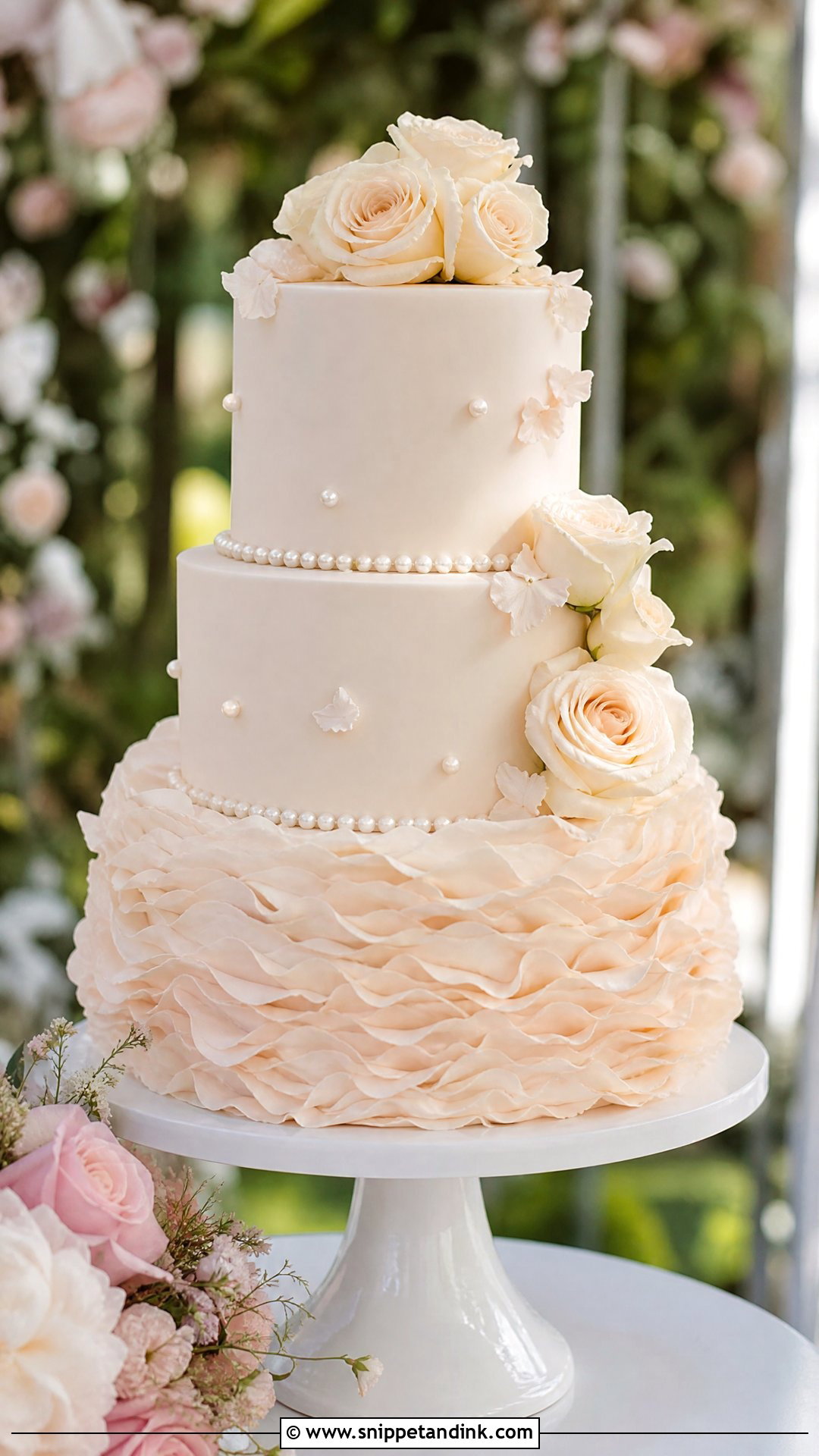 Ruffle Wedding Cake - Snippet and Ink - 25 Latest Cake Design Ideas for Wedding