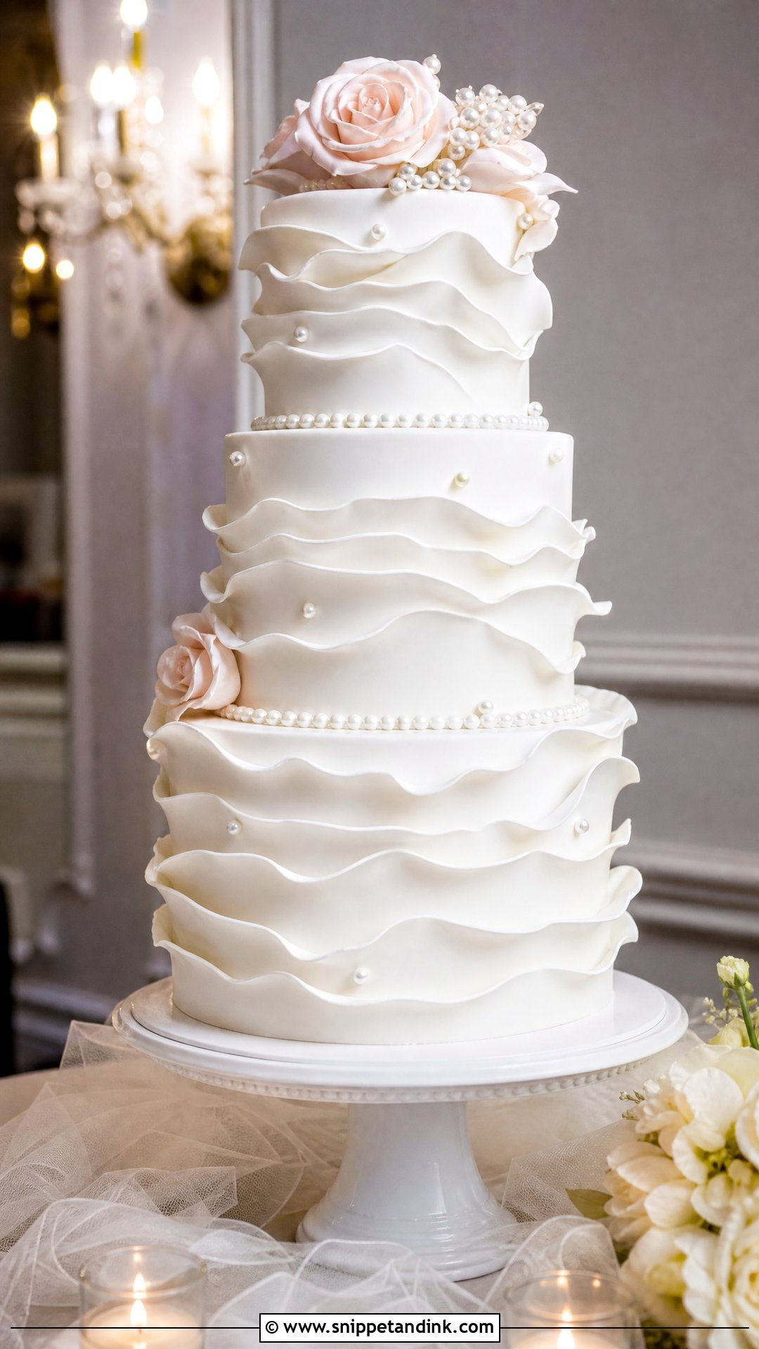 Ruffle Wedding Cake - Snippet and Ink - 25 Luxury Wedding Cake Ideas