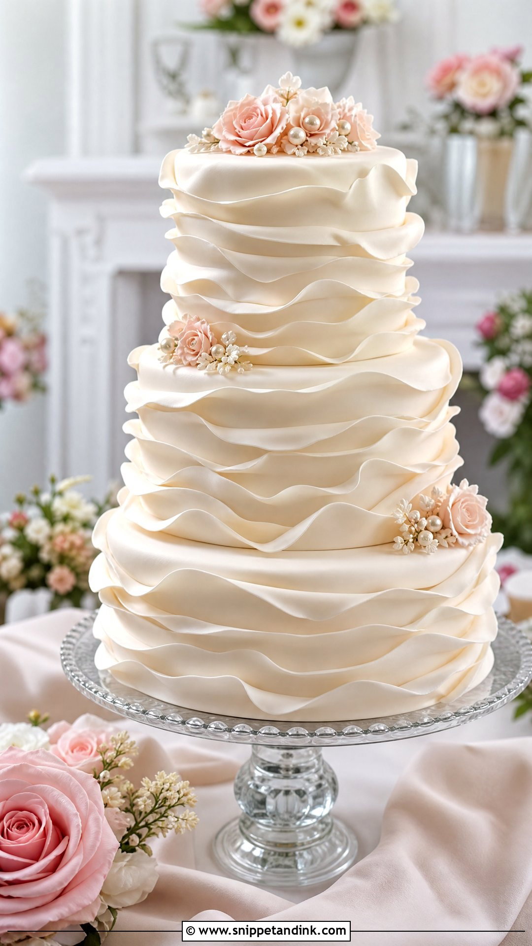 Ruffle Wedding Cake - Snippet and Ink - 25 Unique Wedding Cakes