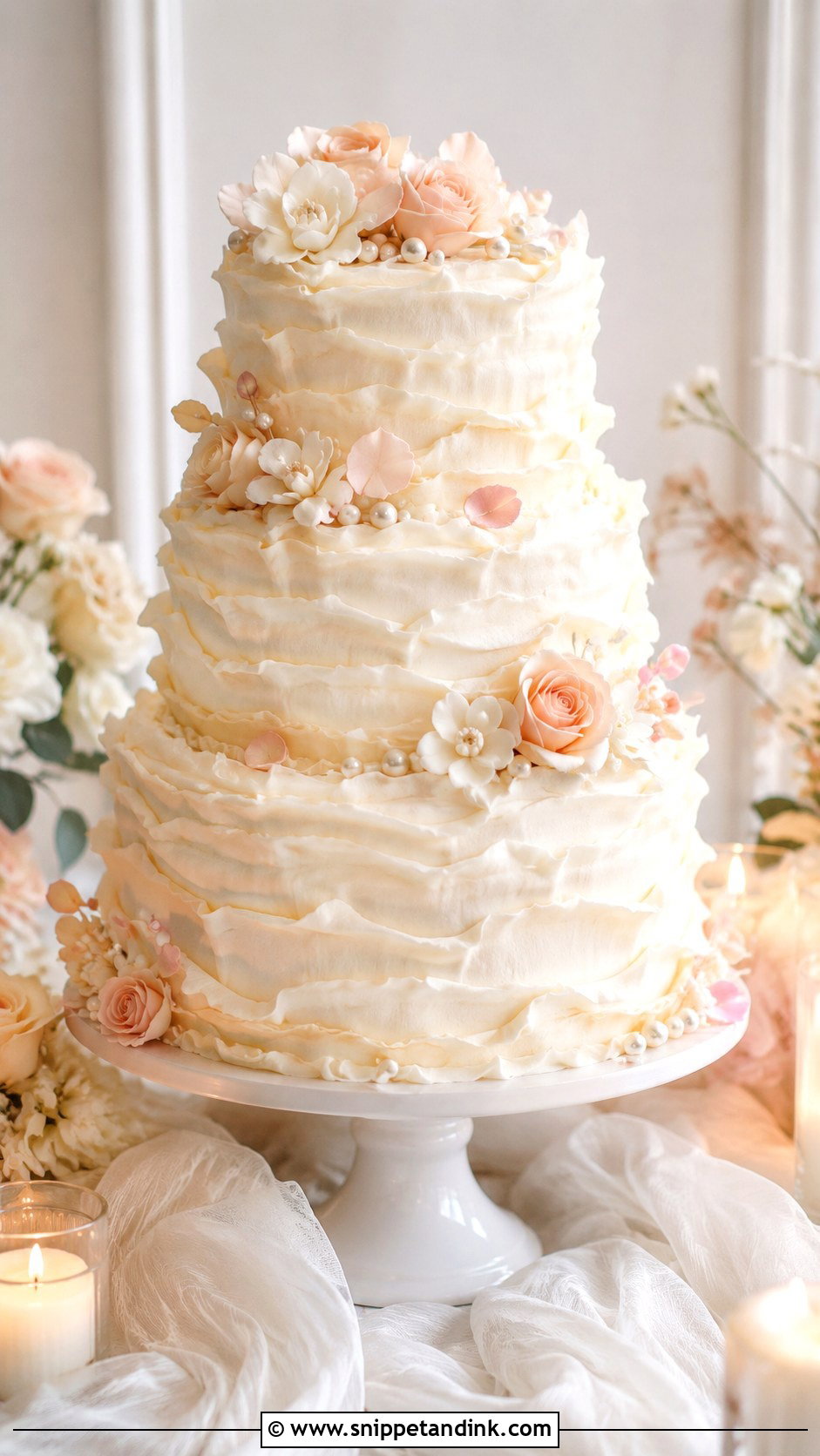 Ruffle Wedding Cake - Snippet and Ink - 25 Wedding Cake Gif