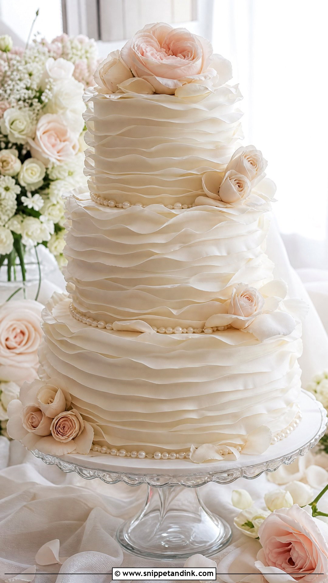 Ruffle Wedding Cake - Snippet and Ink - 30 Aesthetic Cake Inspo Ideas for Wedding