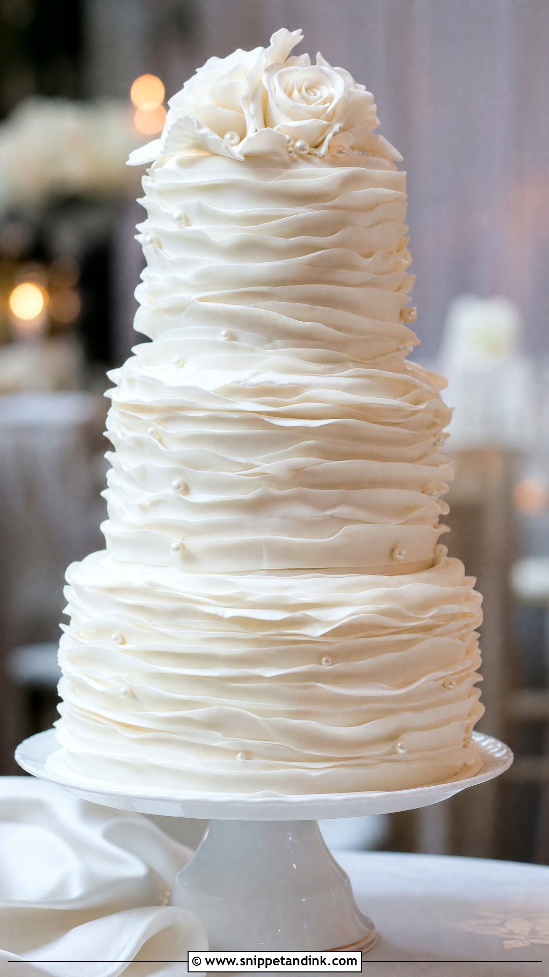 Ruffle Wedding Cake - Snippet and Ink - 30 Trending Cakes for Wedding