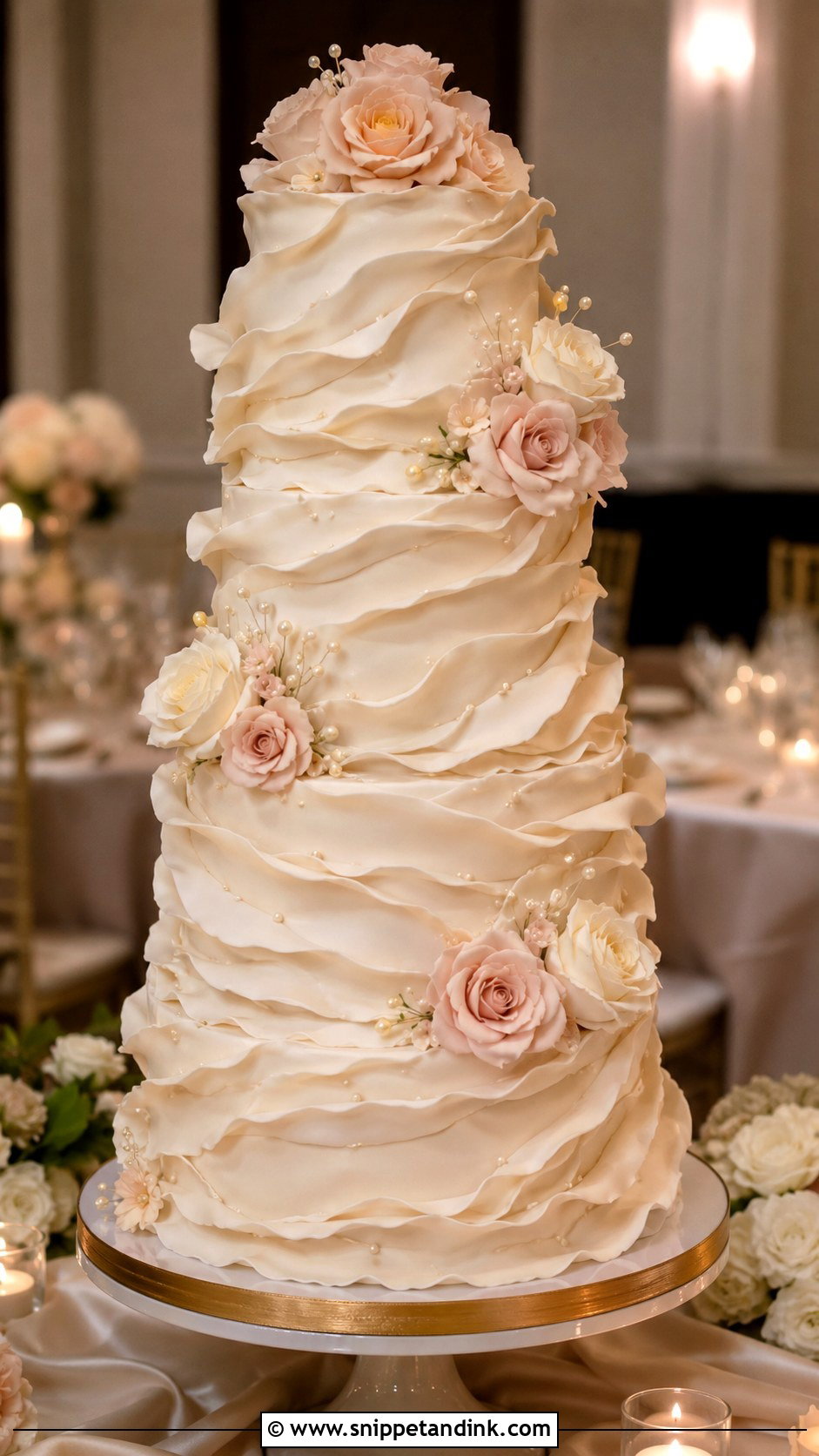 Ruffle Wedding Cake - Snippet and Ink - 20 Fancy Wedding Cakes