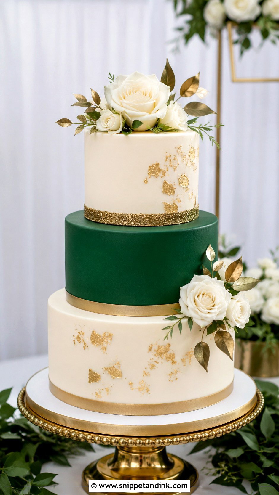 Ruracio Green And Gold Cake - Snippet and Ink - 20 Ruracio Cake Designs