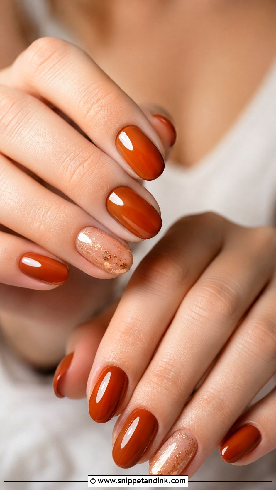 Rust Orange Wedding Nails - Snippet and Ink - 20 Orange Wedding Nails