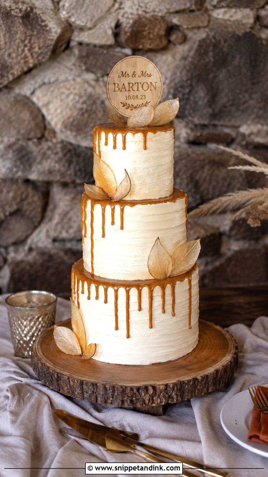 Rustic 3 Tier Wedding Cake No Flowers - Snippet and Ink - 20 3 Tier Wedding Cake No Flowers
