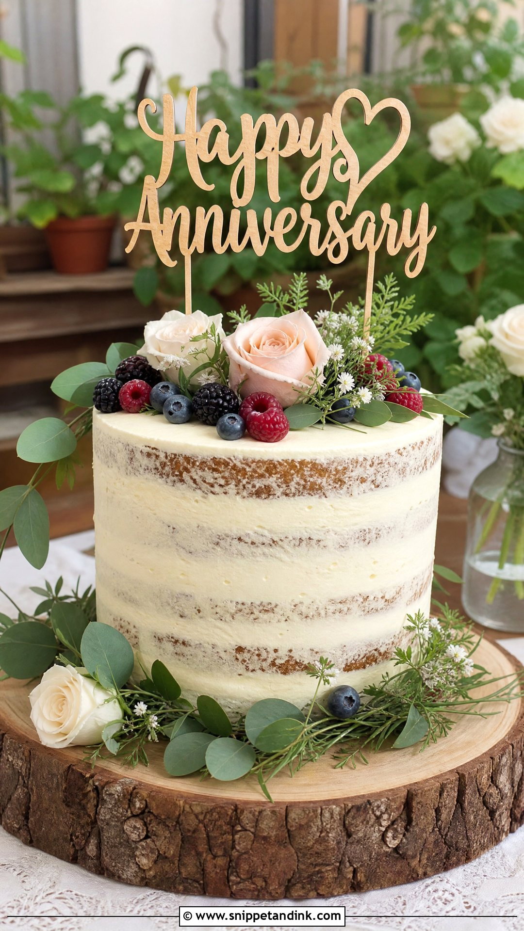 Rustic Anniversary Cake - Snippet and Ink - 30 Marriage Anniversary Cake Ideas