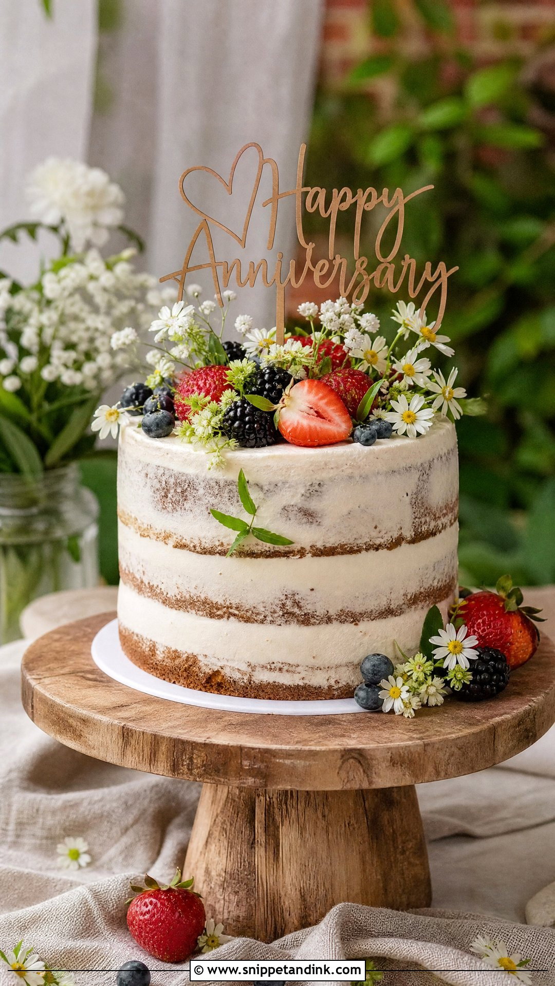 Rustic Anniversary Cake - Snippet and Ink - 35 Anniversary Cake Designs