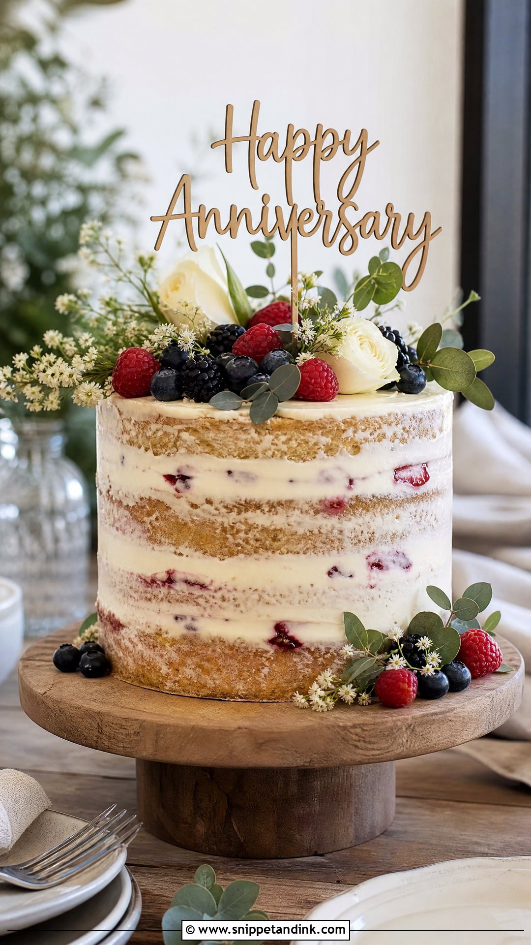 Rustic Anniversary Cake - Snippet and Ink - 35 Happy Anniversary Cakes