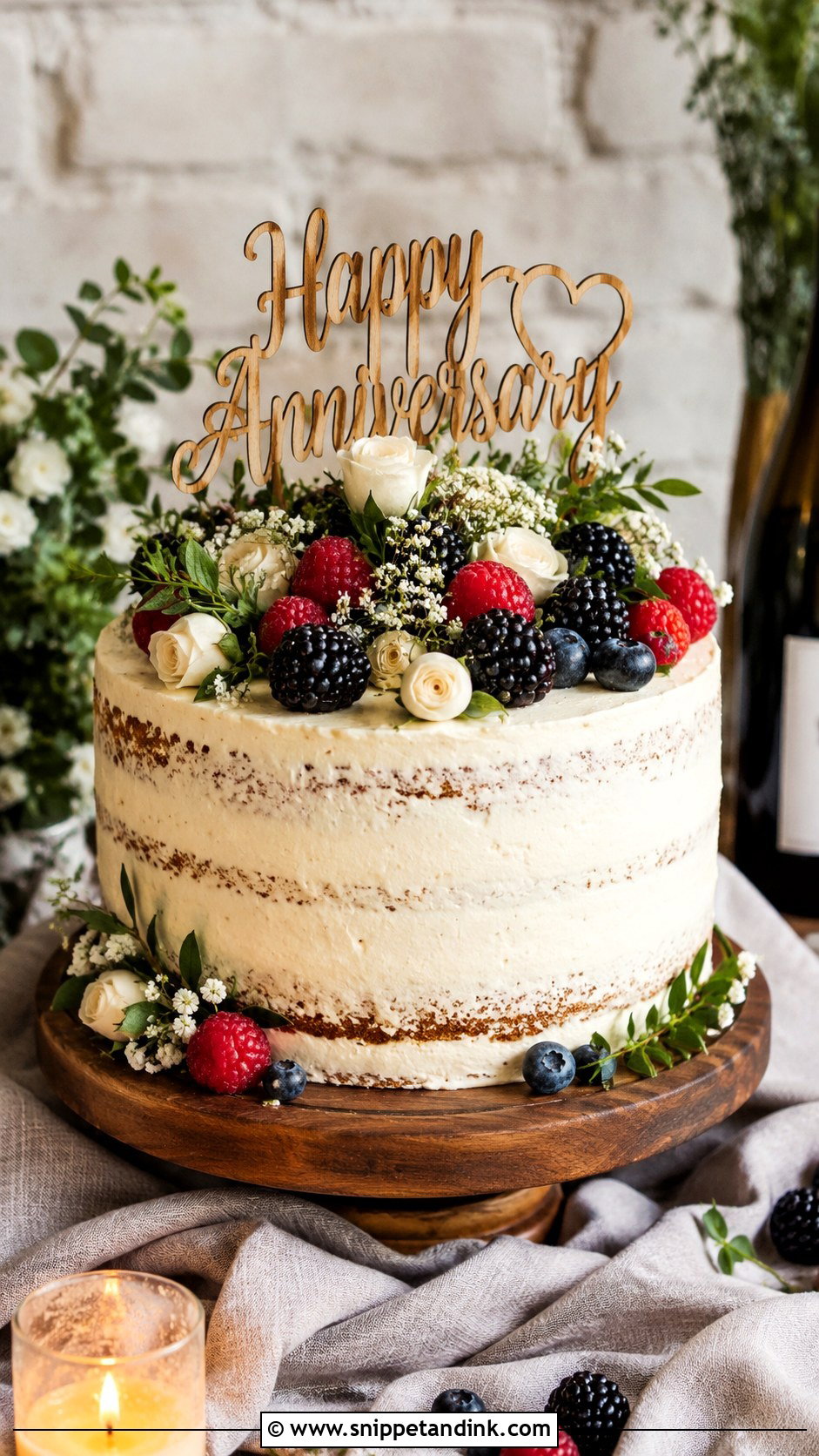 Rustic Anniversary Cake - Snippet and Ink - 20 Couple Anniversary Cake Ideas