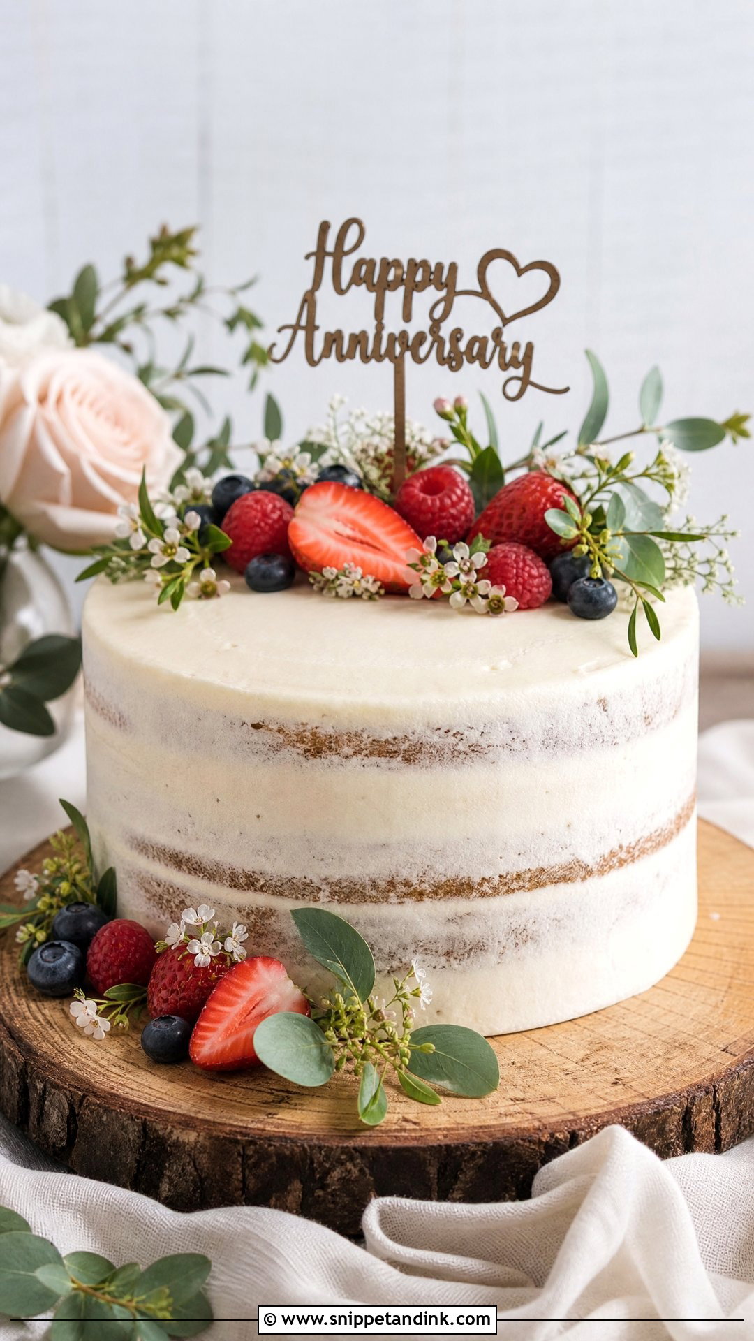 Rustic Anniversary Cake - Snippet and Ink - 25 Simple Anniversary Cake Ideas