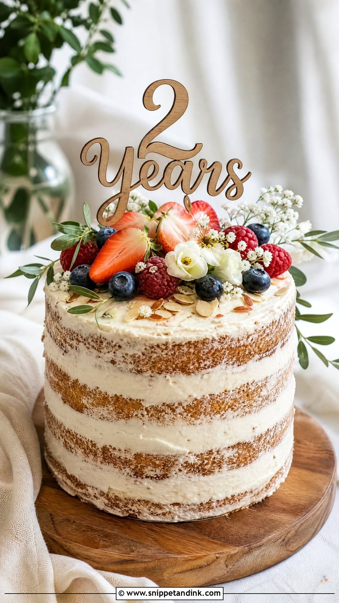 Rustic Anniversary Cake - Snippet and Ink - 30 2 Year Anniversary Cake Ideas