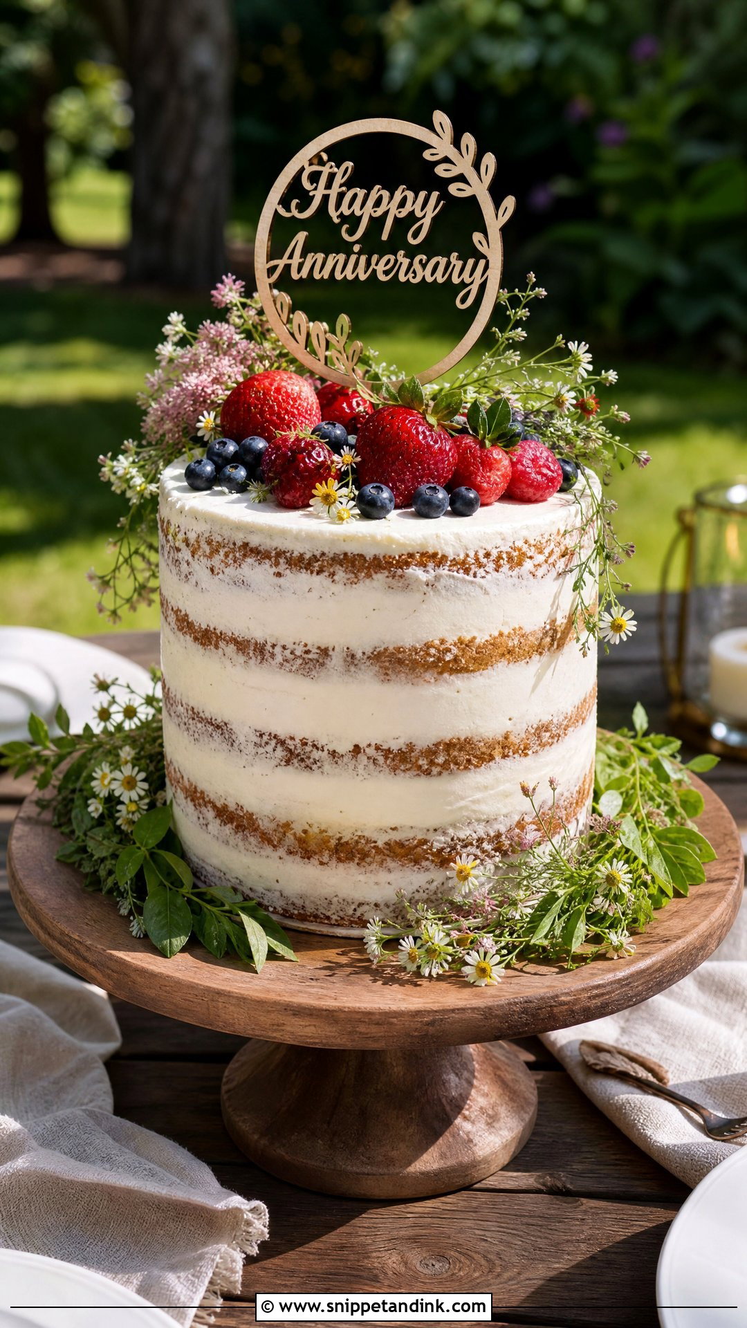 Rustic Anniversary Cake - Snippet and Ink - 30 Anniversary Cake Aesthetic Ideas