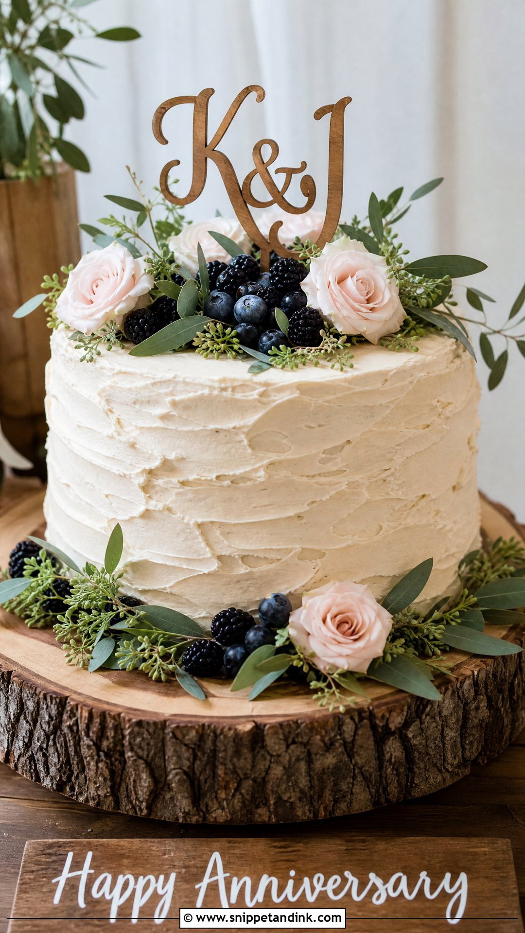 Rustic Anniversary Cake - Snippet and Ink - 30 Cute Anniversary Cake Ideas