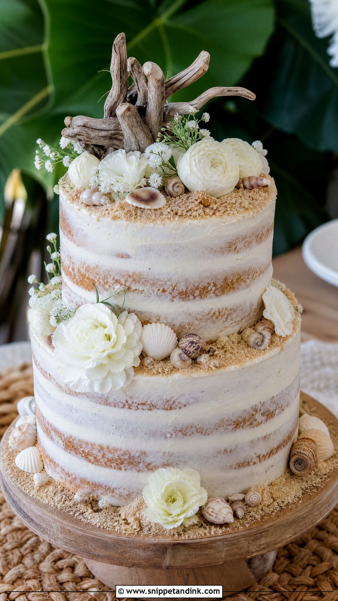Rustic Beach Wedding Cake - Snippet and Ink - 30 Beach Cake Ideas for Wedding