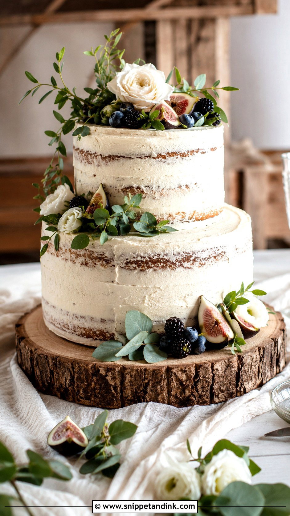 Rustic Bridal Cake - Snippet and Ink - 20 Bridal Cakes