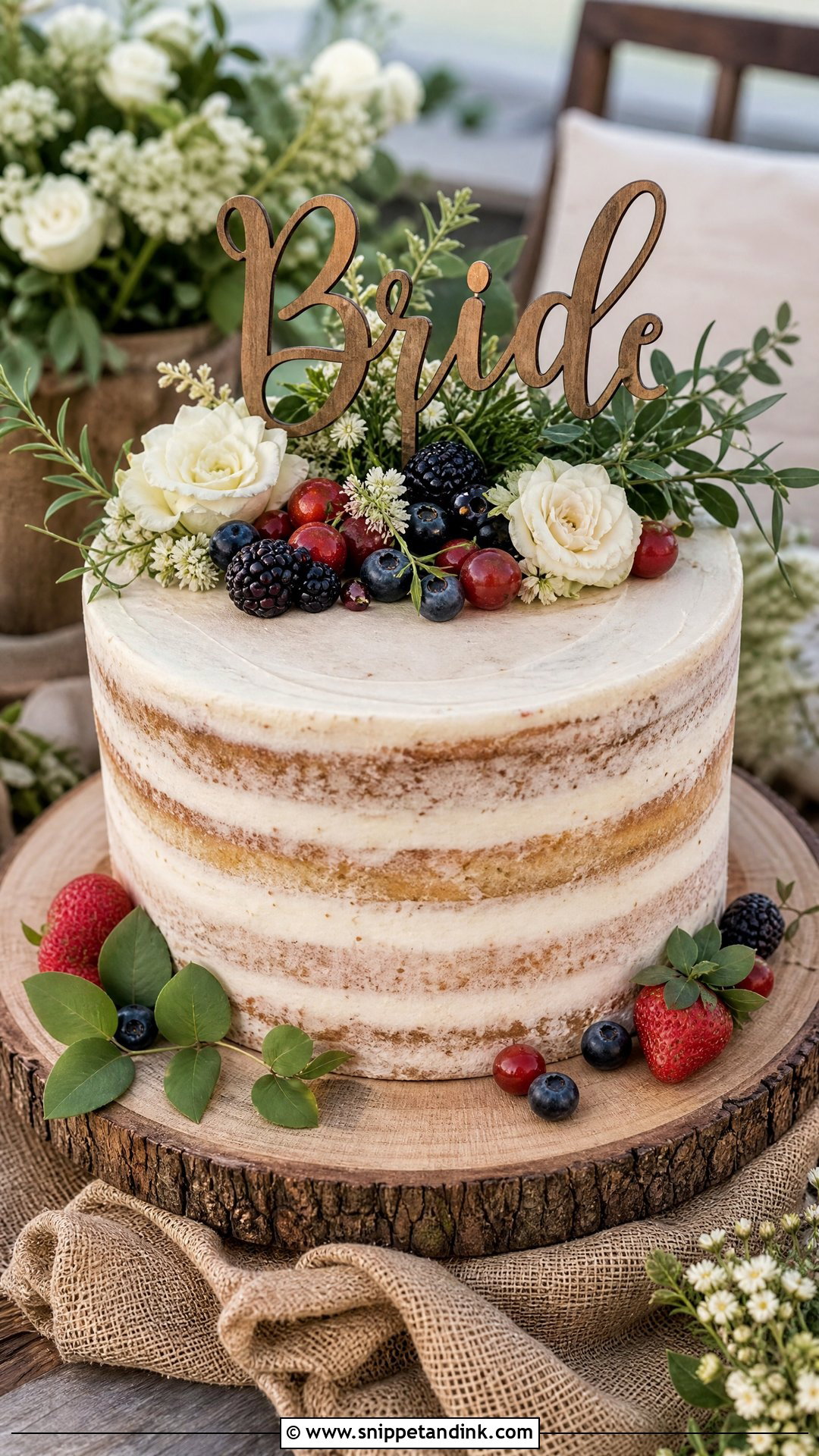 Rustic Bride Cake - Snippet and Ink - 25 Bride Cake Ideas