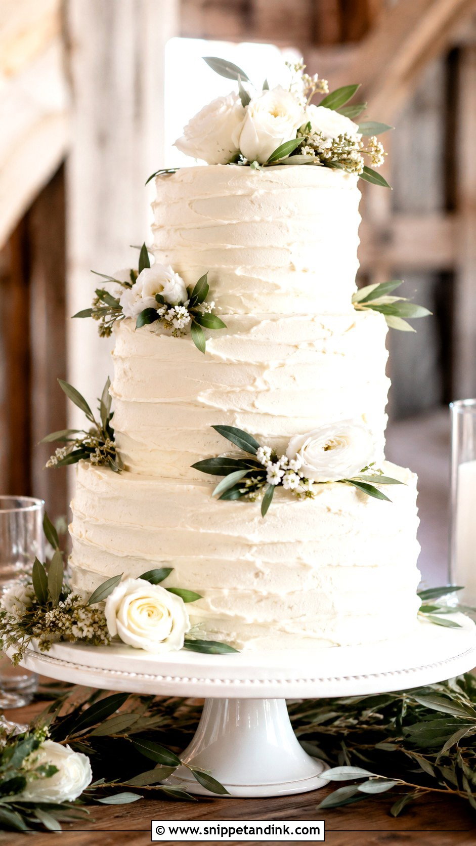 Rustic Buttercream Wedding Cake - Snippet and Ink - 20 Rustic Wedding Cake Inspiration