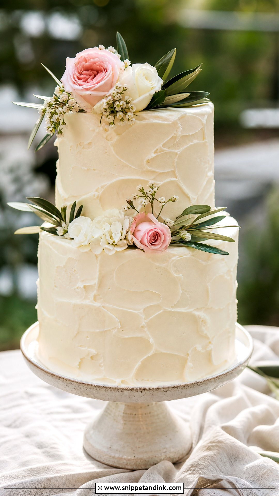 Rustic Buttercream Wedding Cake - Snippet and Ink - 30 Rustic Cake Ideas for Wedding