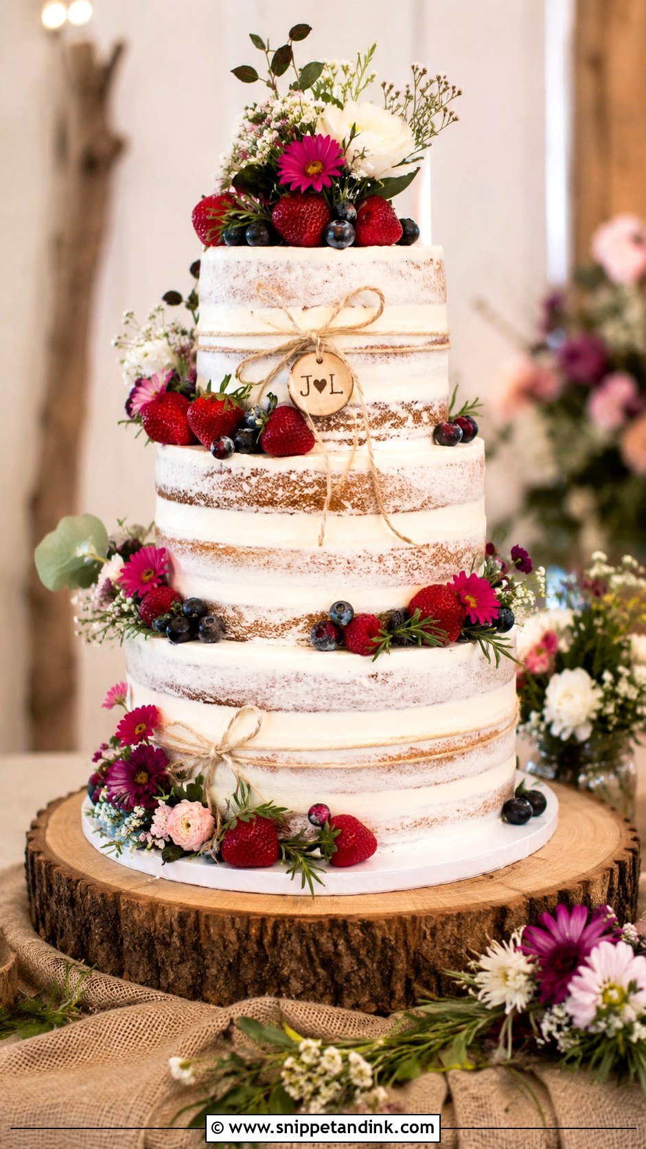 Rustic Charm Wedding Cake - Snippet and Ink - 20 Charm Cake Ideas for Wedding