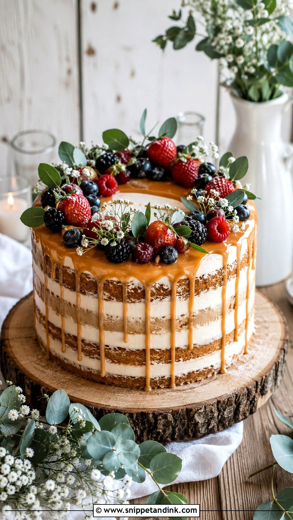 Rustic Couple Cake - Snippet and Ink - 20 Couples Cake Ideas