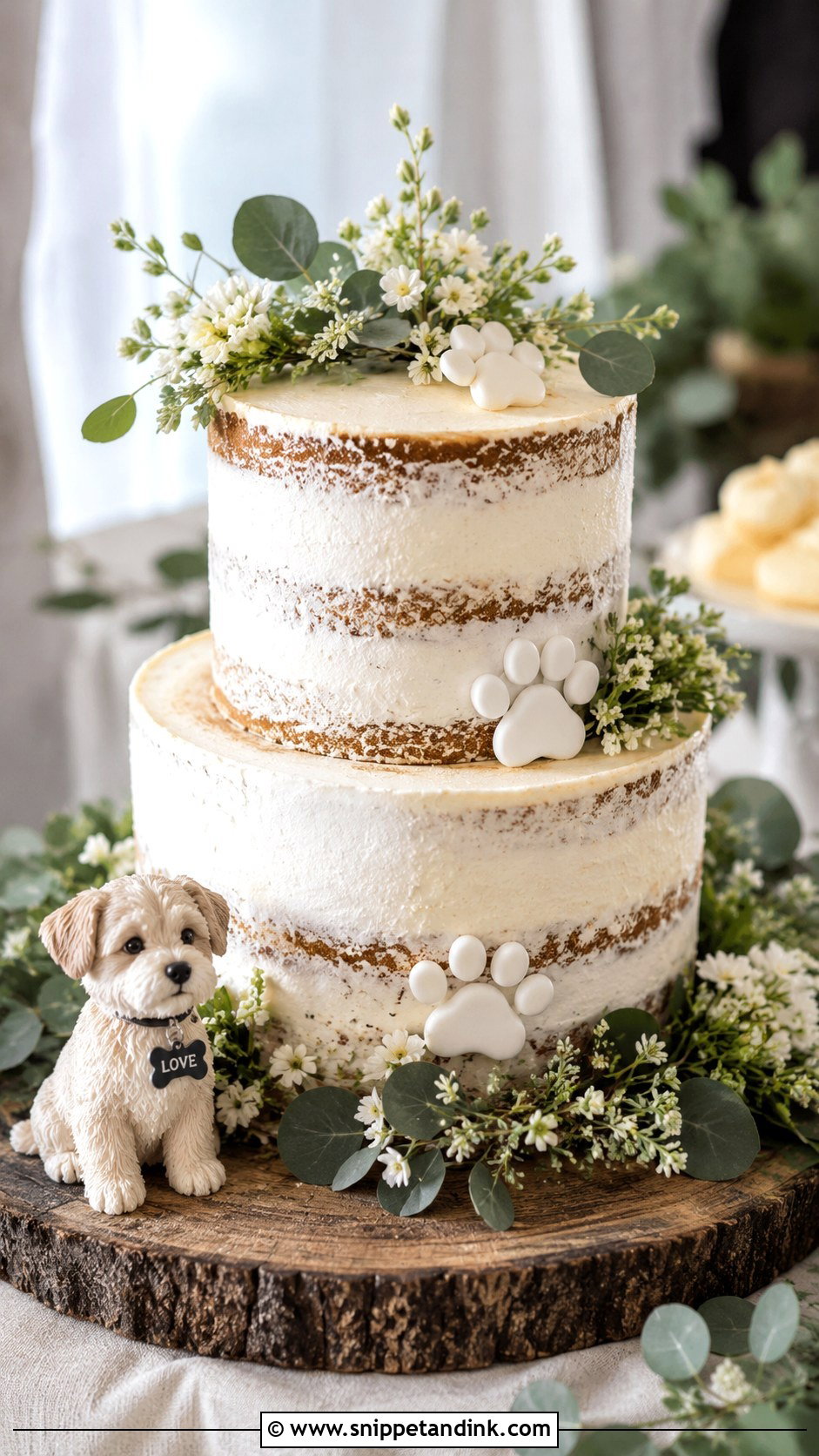 Rustic Dog Wedding Cake - Snippet and Ink - 20 Dog Wedding Cake Decoration Ideas